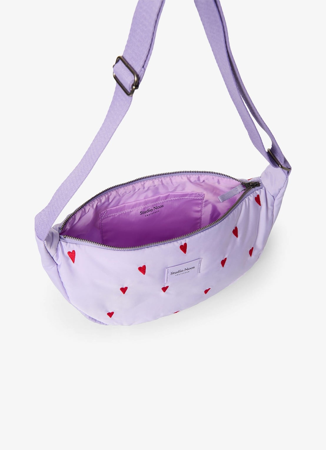 Studio Noos Crossbodytas met print - detail 5 paars