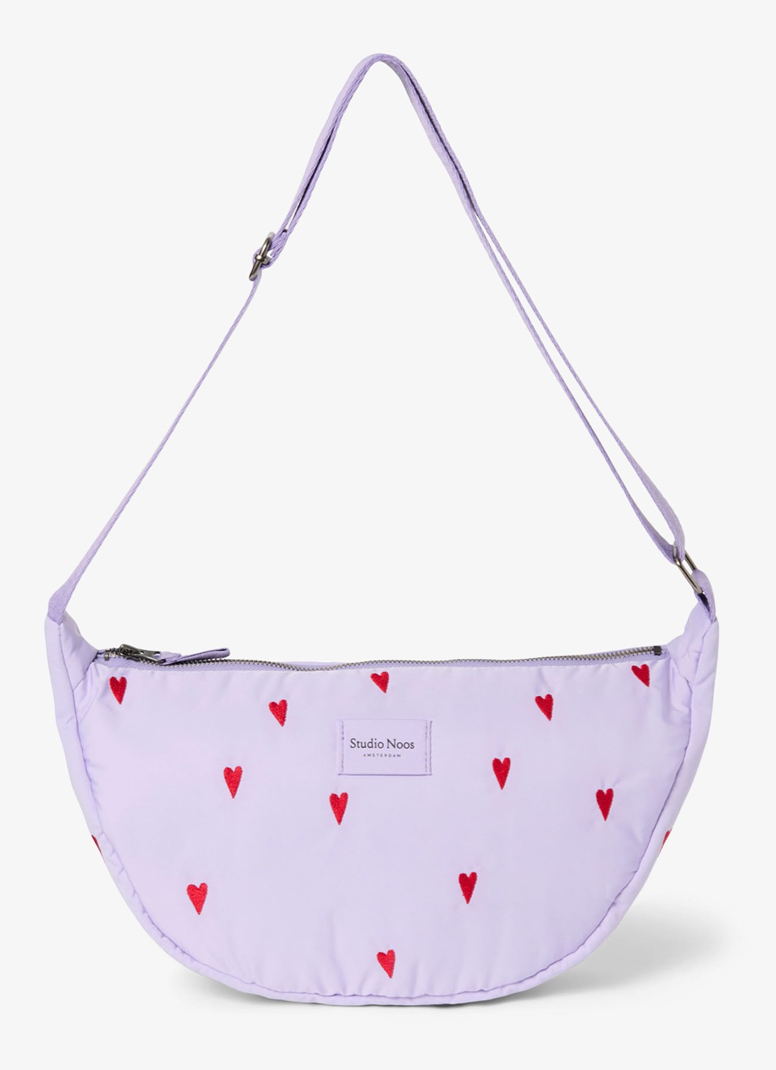 Studio Noos Crossbodytas met print - voorkant paars
