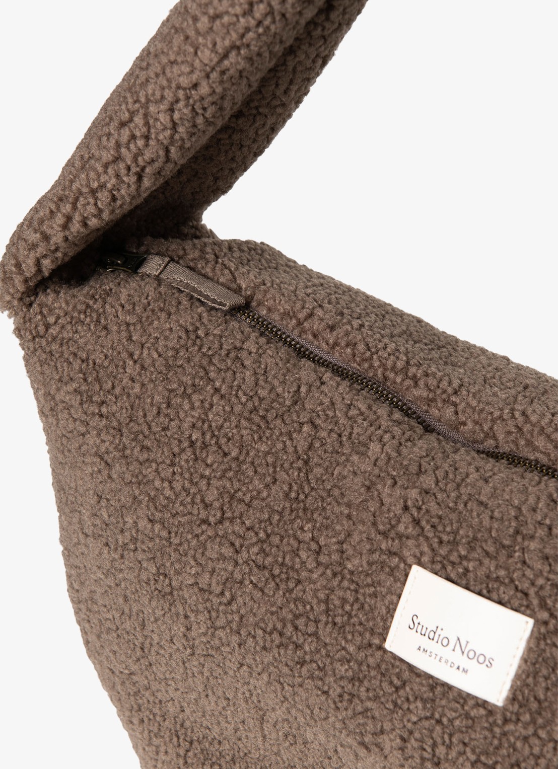 Studio Noos Crossbodytas van teddy - detail 4 bruin
