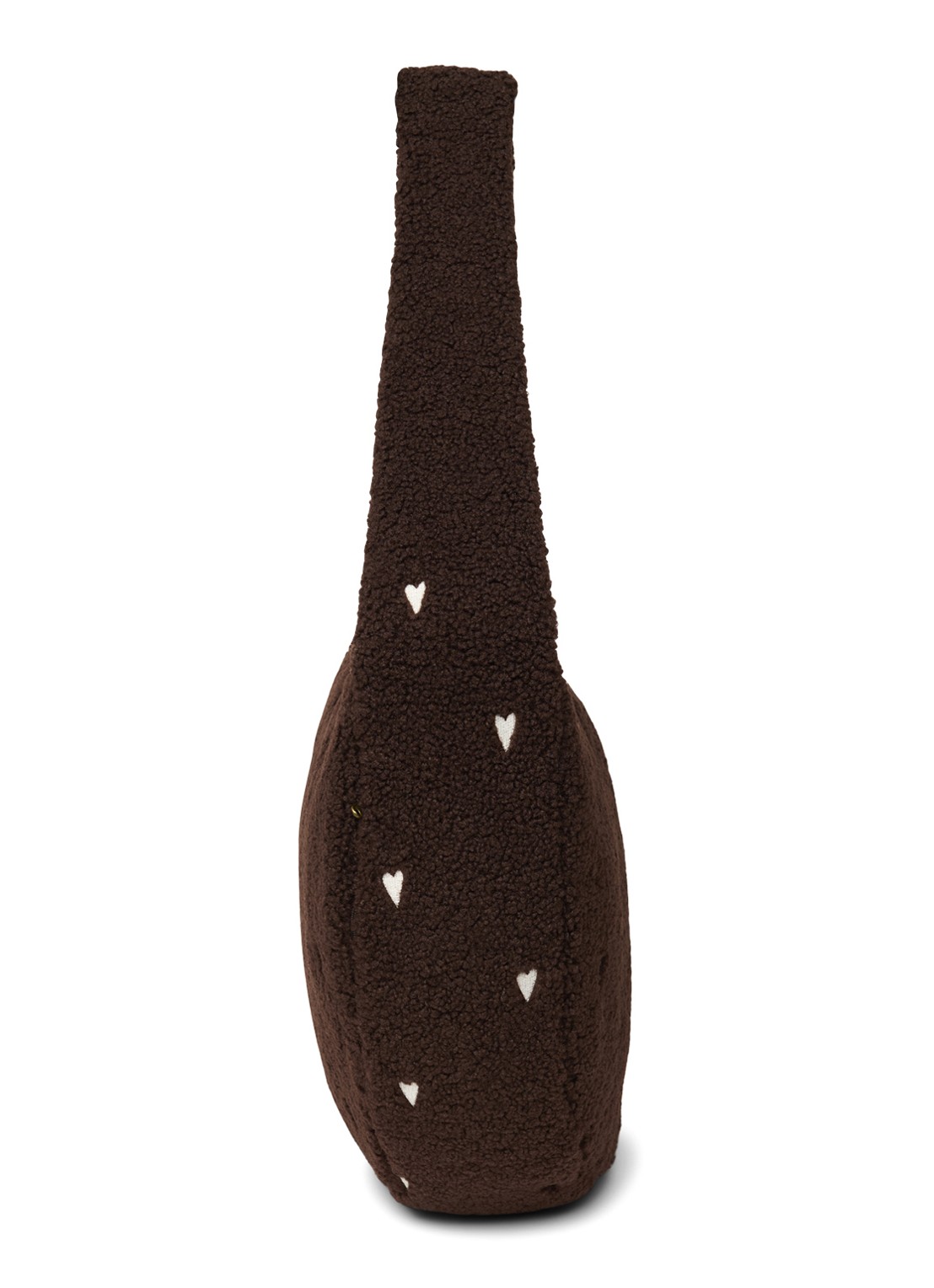 Studio Noos Crossbodytas van teddy - achterkant 4 donkerbruin