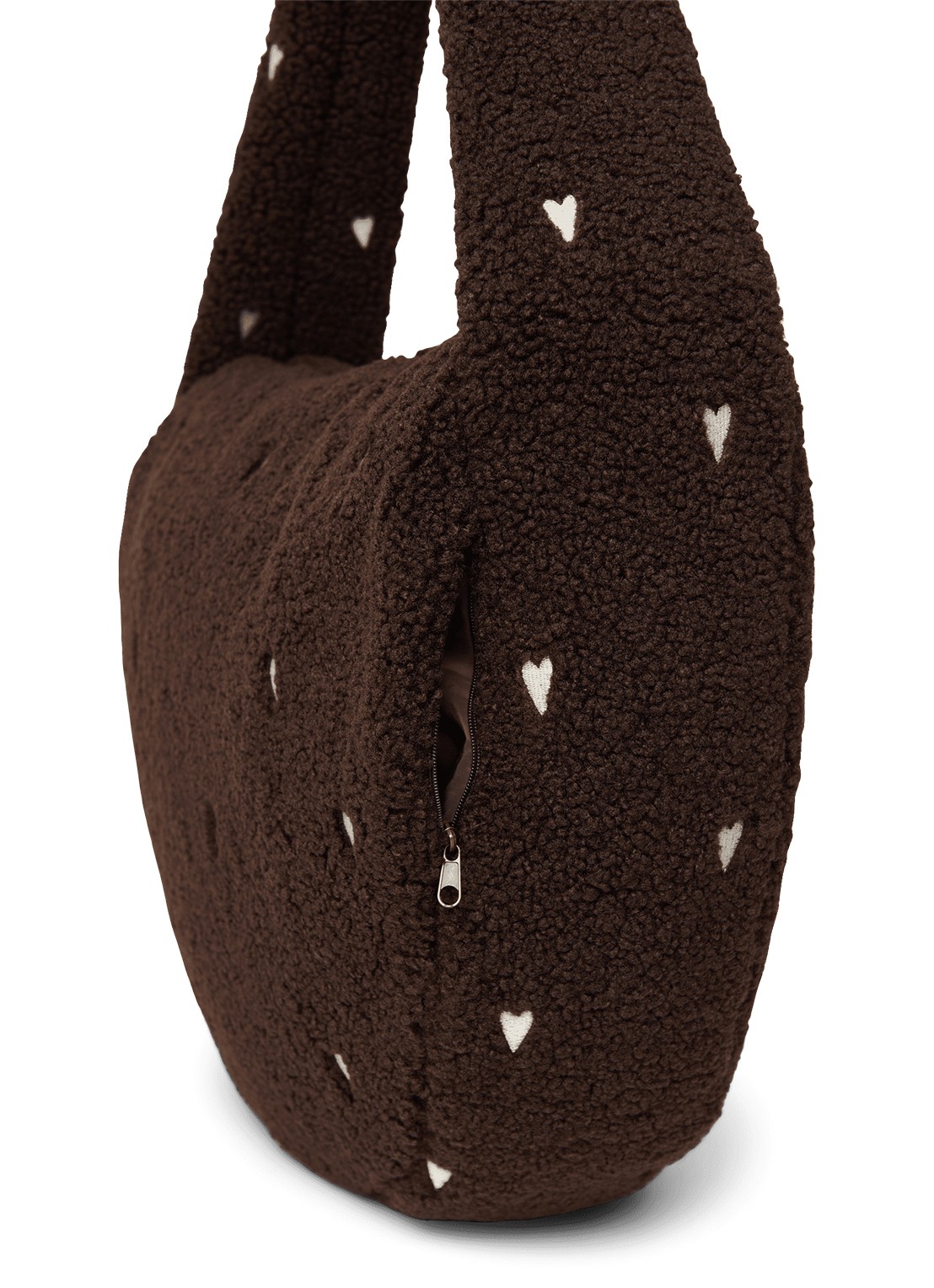 Studio Noos Crossbodytas van teddy - detail 2 donkerbruin