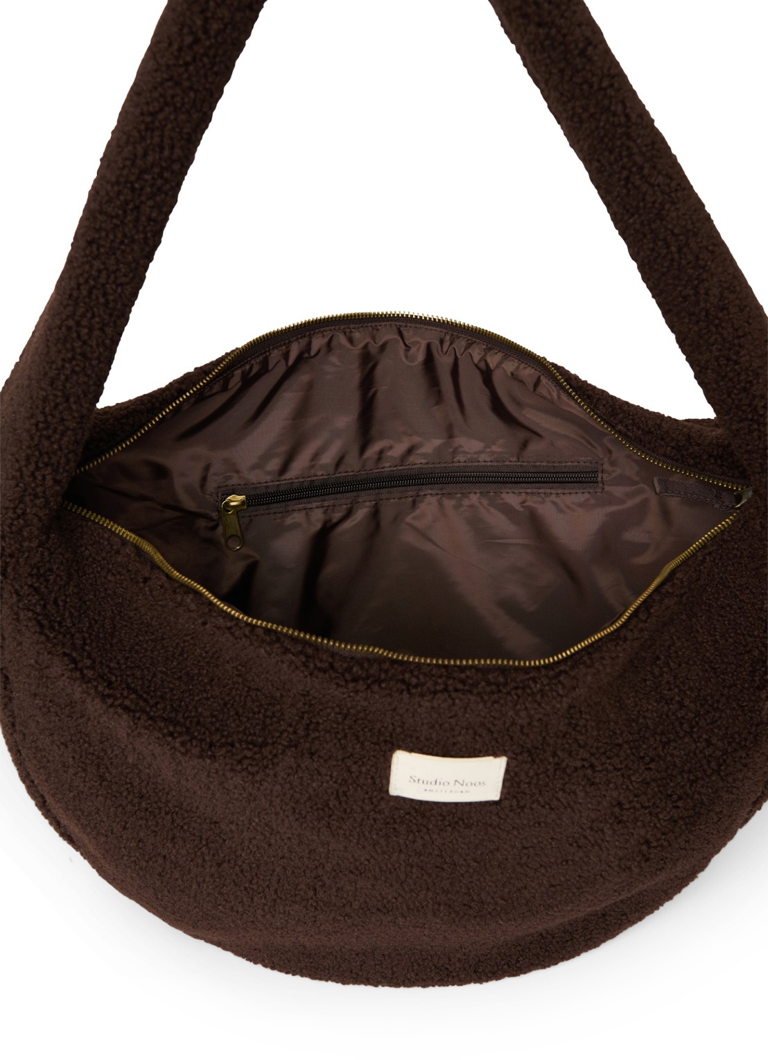 Studio Noos Crossbodytas van teddy - detail 4 chocoladebruin