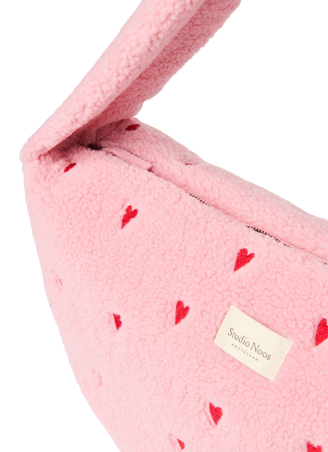 Studio Noos Crossbodytas van teddy - detail 4 lichtblauw