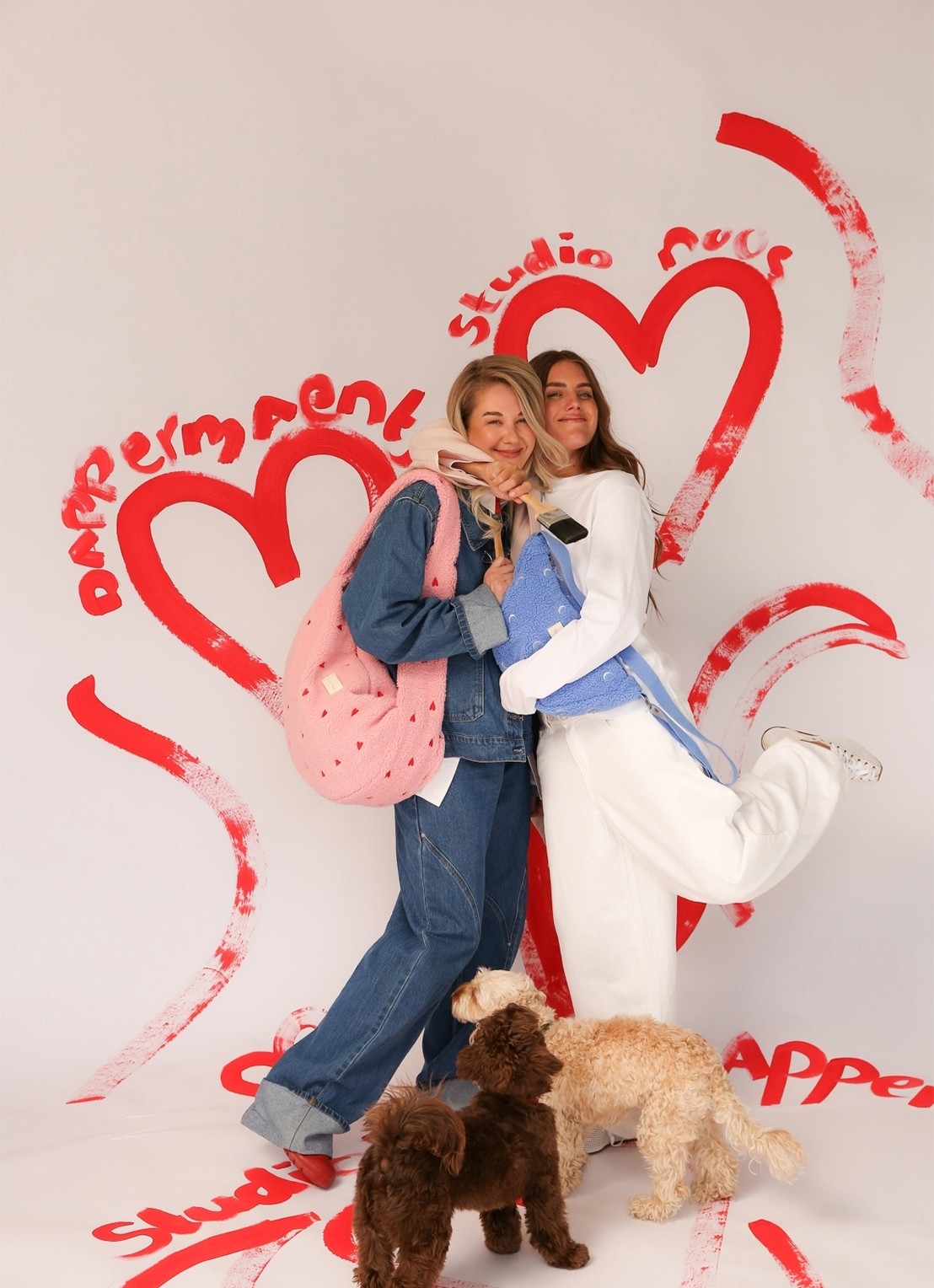 Studio Noos Crossbodytas van teddy - voorkant 8 lichtblauw