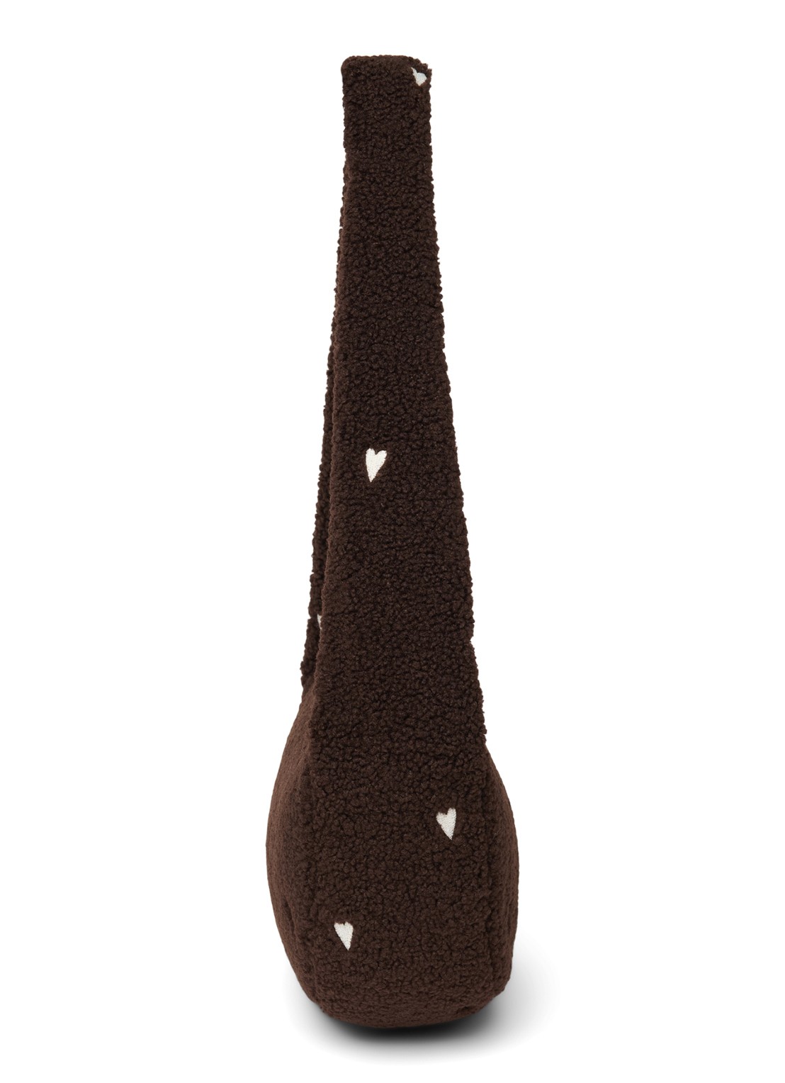 Studio Noos Crossbodytas van teddy - detail donkerbruin