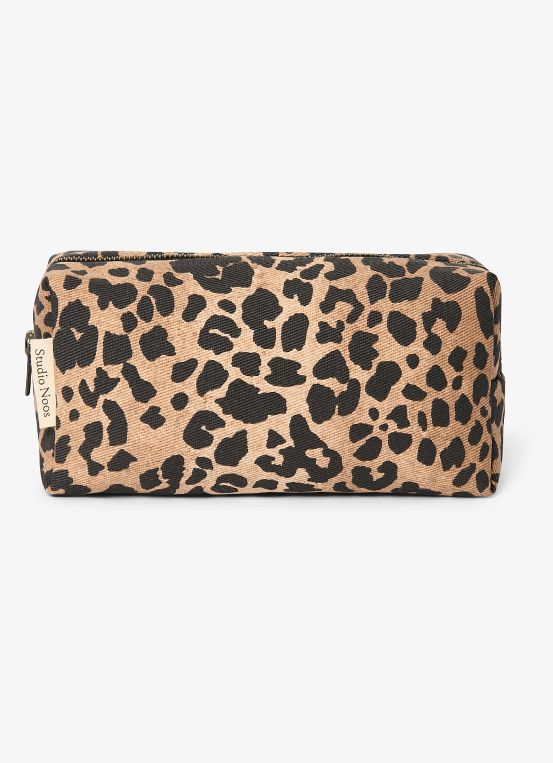 Studio Noos Etui met dierenprint - voorkant bruin