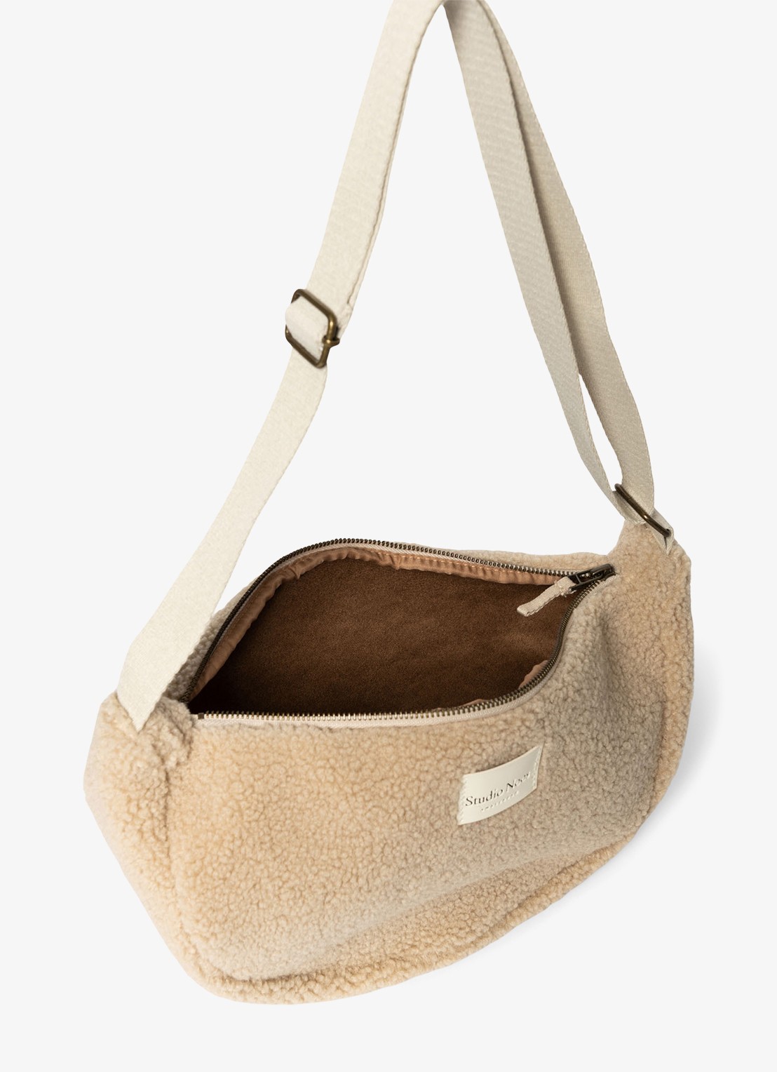 Studio Noos Heuptas van teddy met logo - detail 3 beige