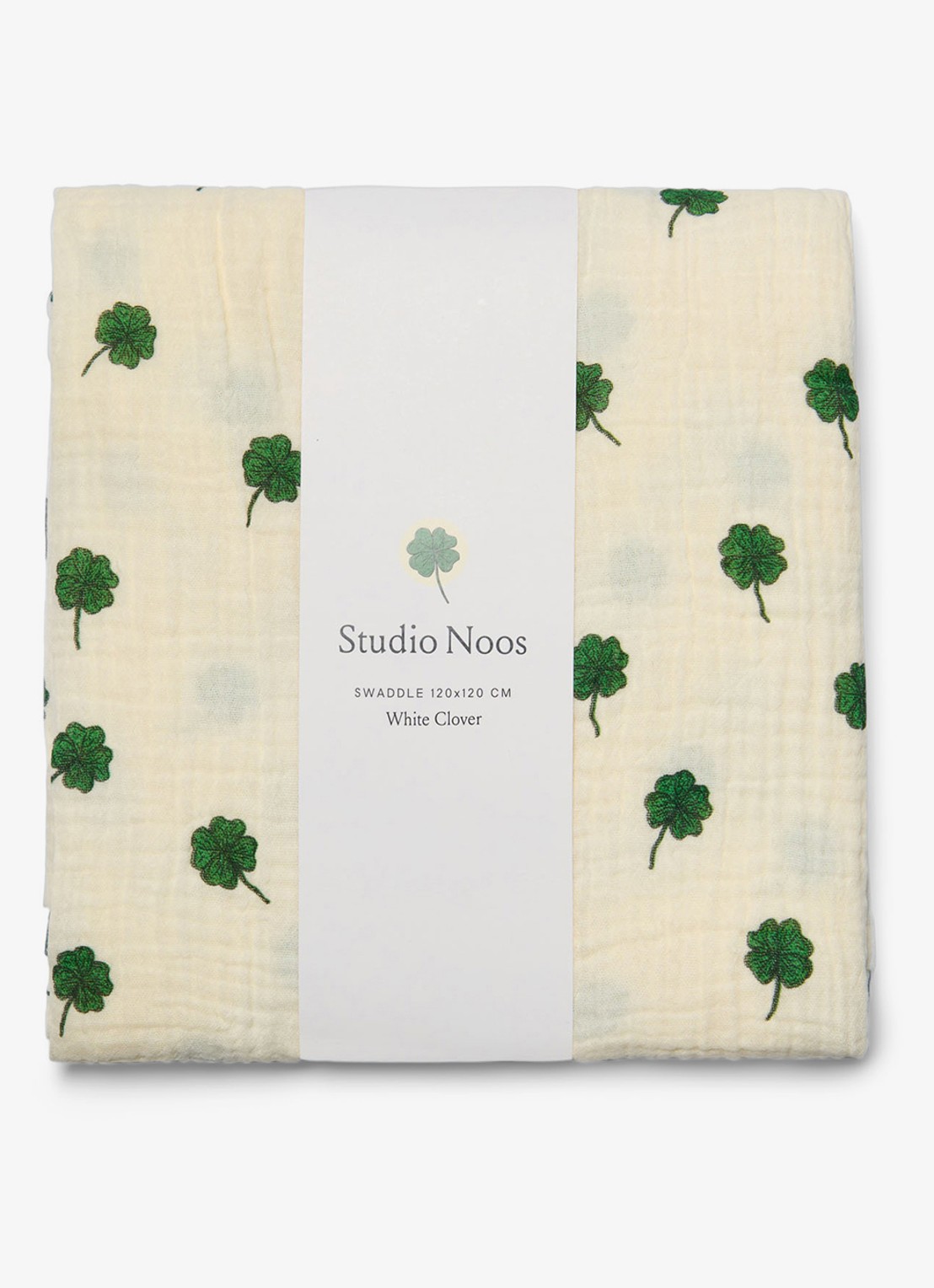 Studio Noos Hydrofiele doek met print - voorkant wit
