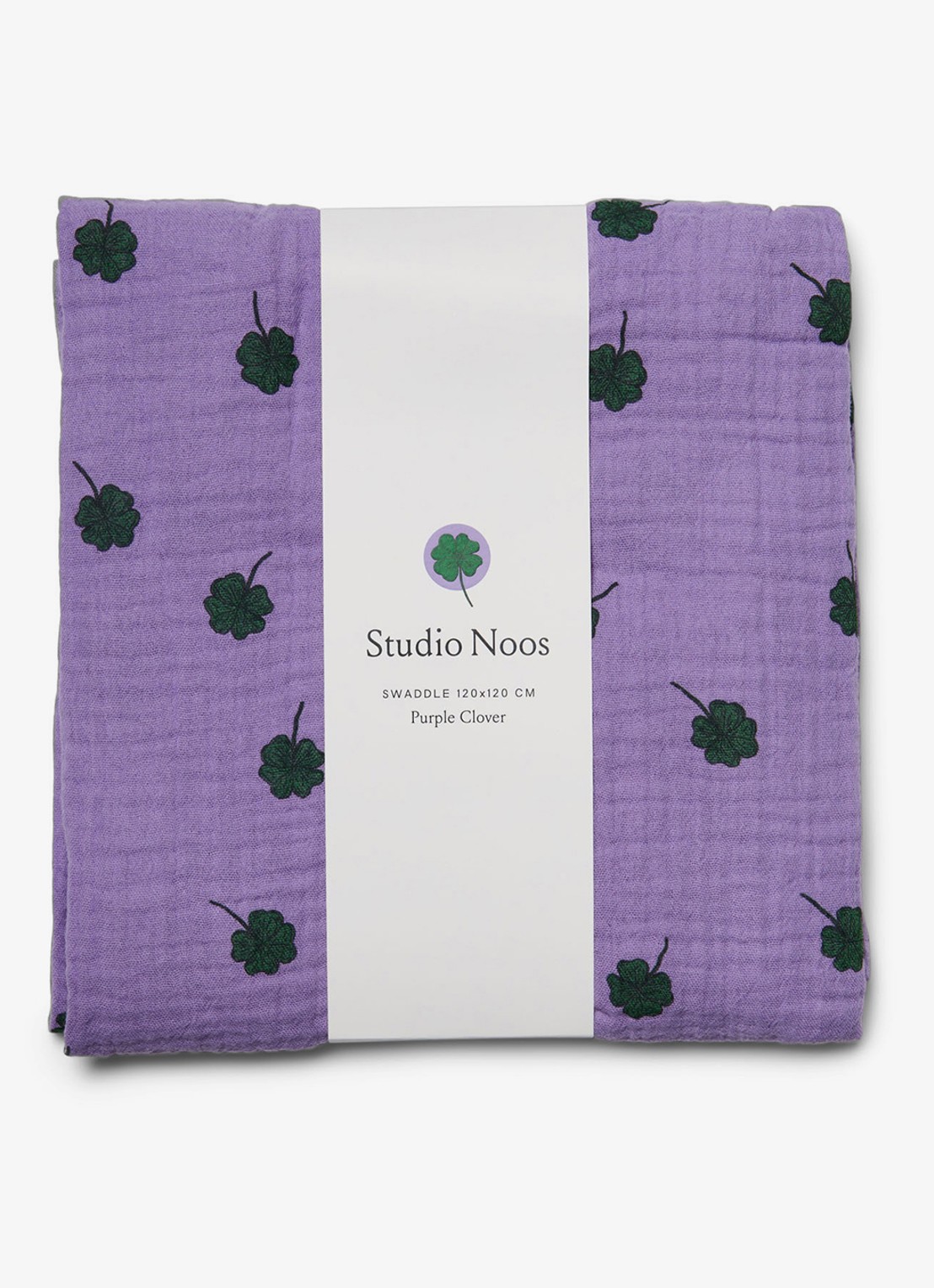 Studio Noos Hydrofiele doek met print - voorkant paars