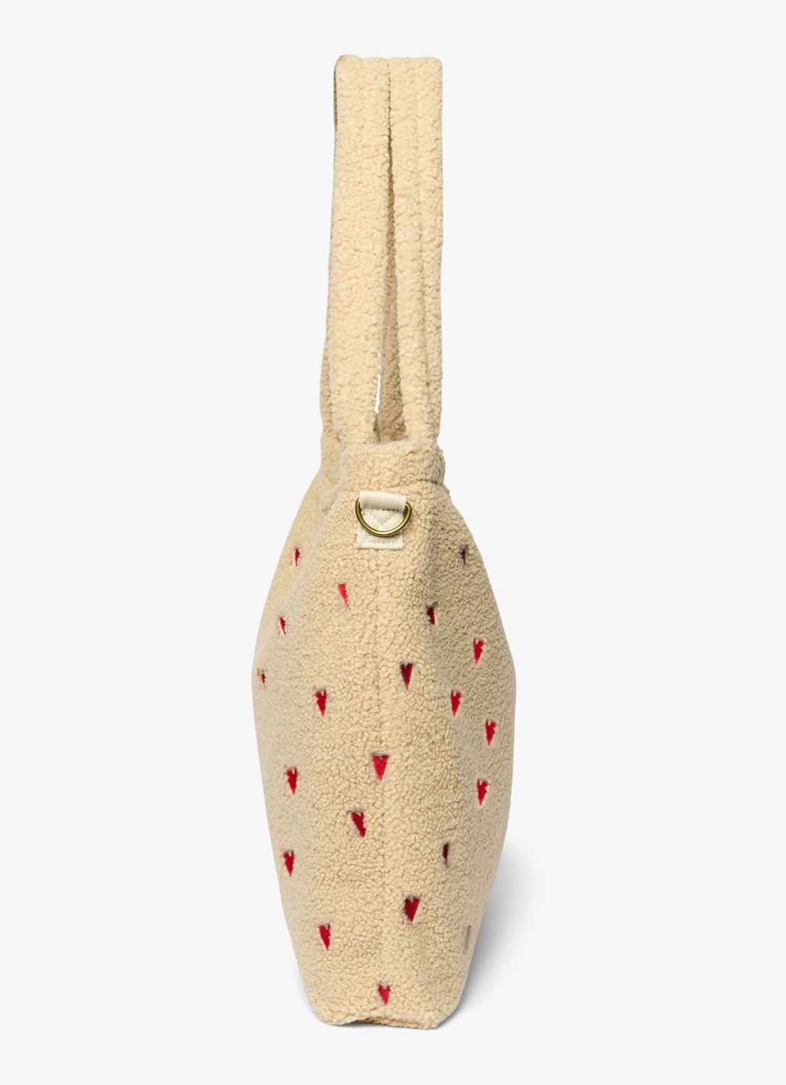 Studio Noos Luiertas van teddy met borduring - detail 2 beige