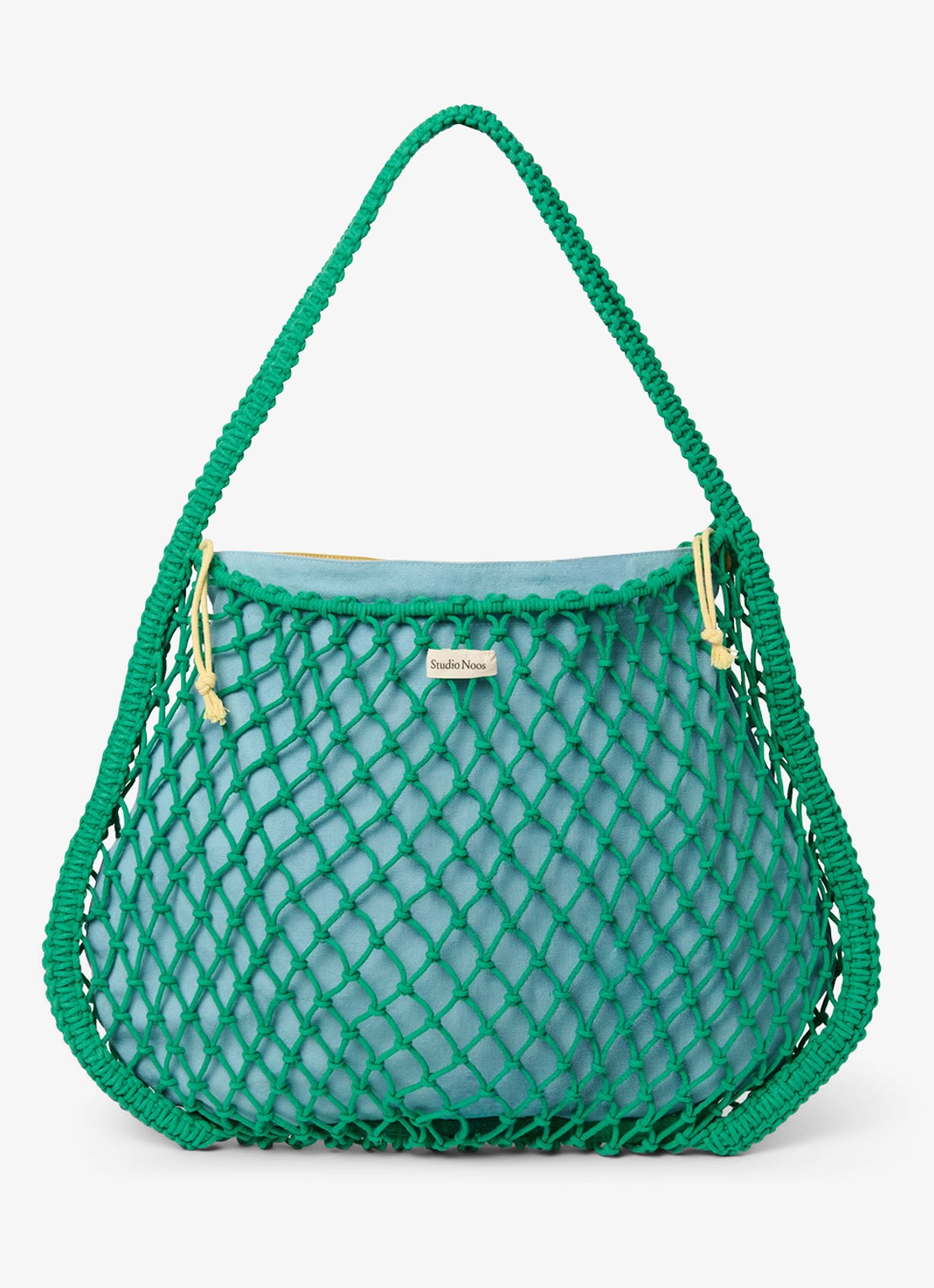 Studio Noos Macramé Mom Bag met omkeerbare binnentas - detail 3 groen