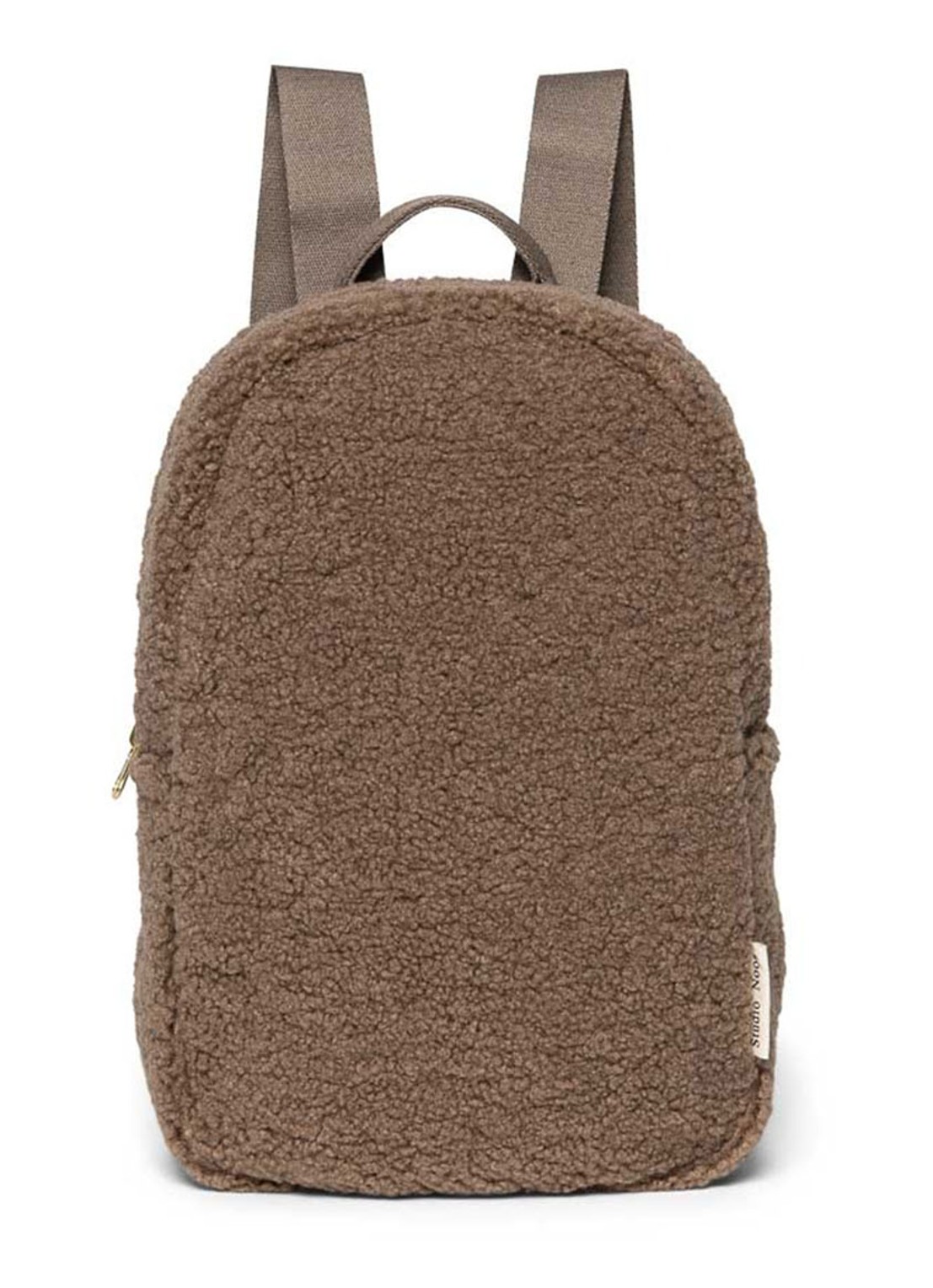 Studio Noos Mini Chunky rugzak van teddy - voorkant 5 bruin
