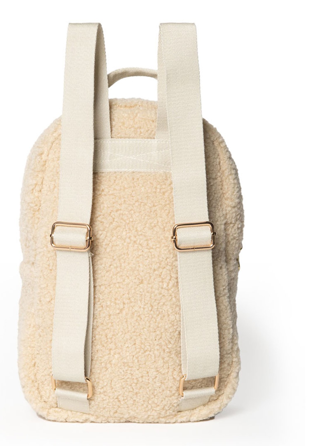 Studio Noos Mini Chunky rugzak van teddy - achterkant 3 zand