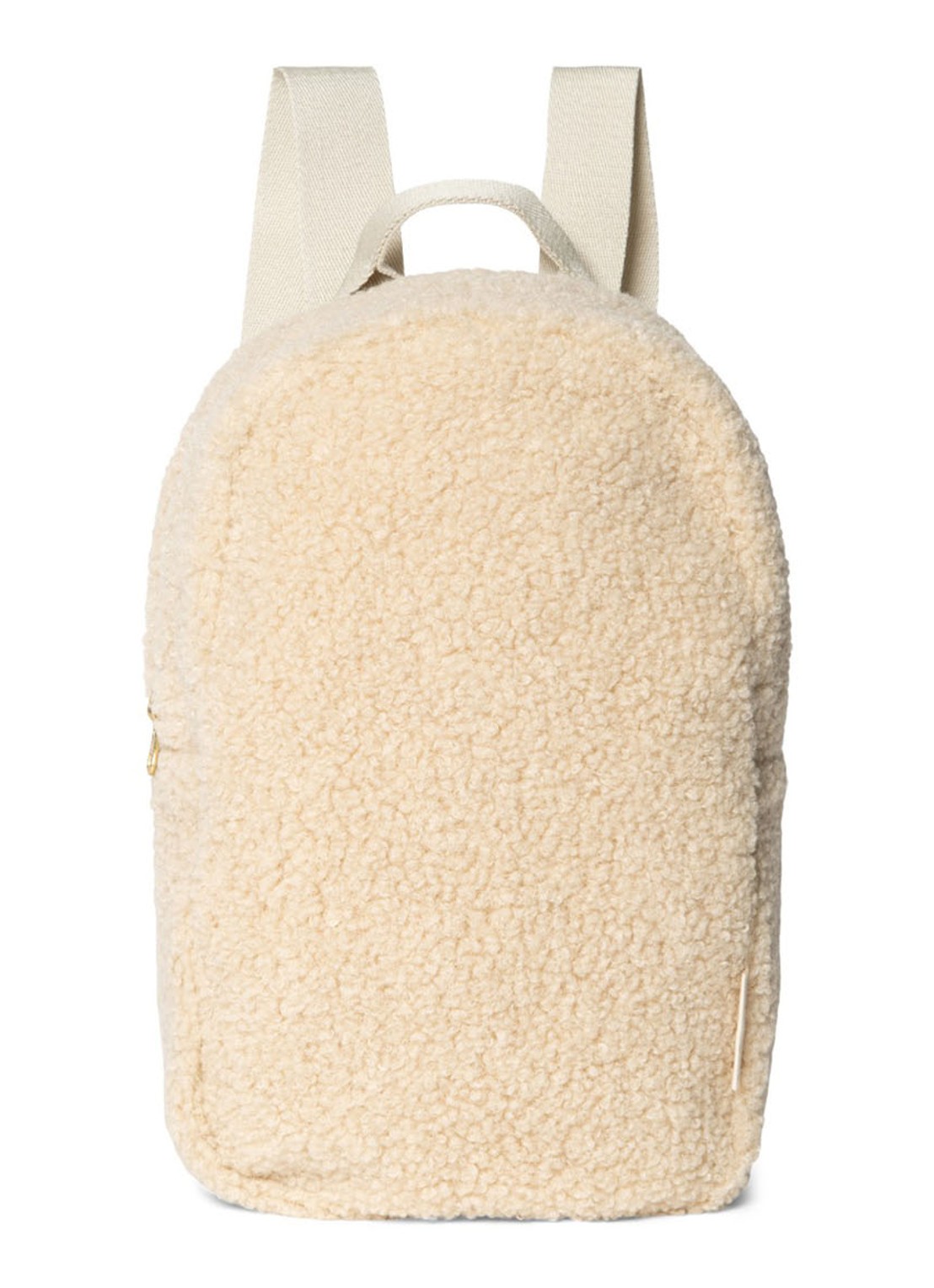 Studio Noos Mini Chunky rugzak van teddy - voorkant 4 zand