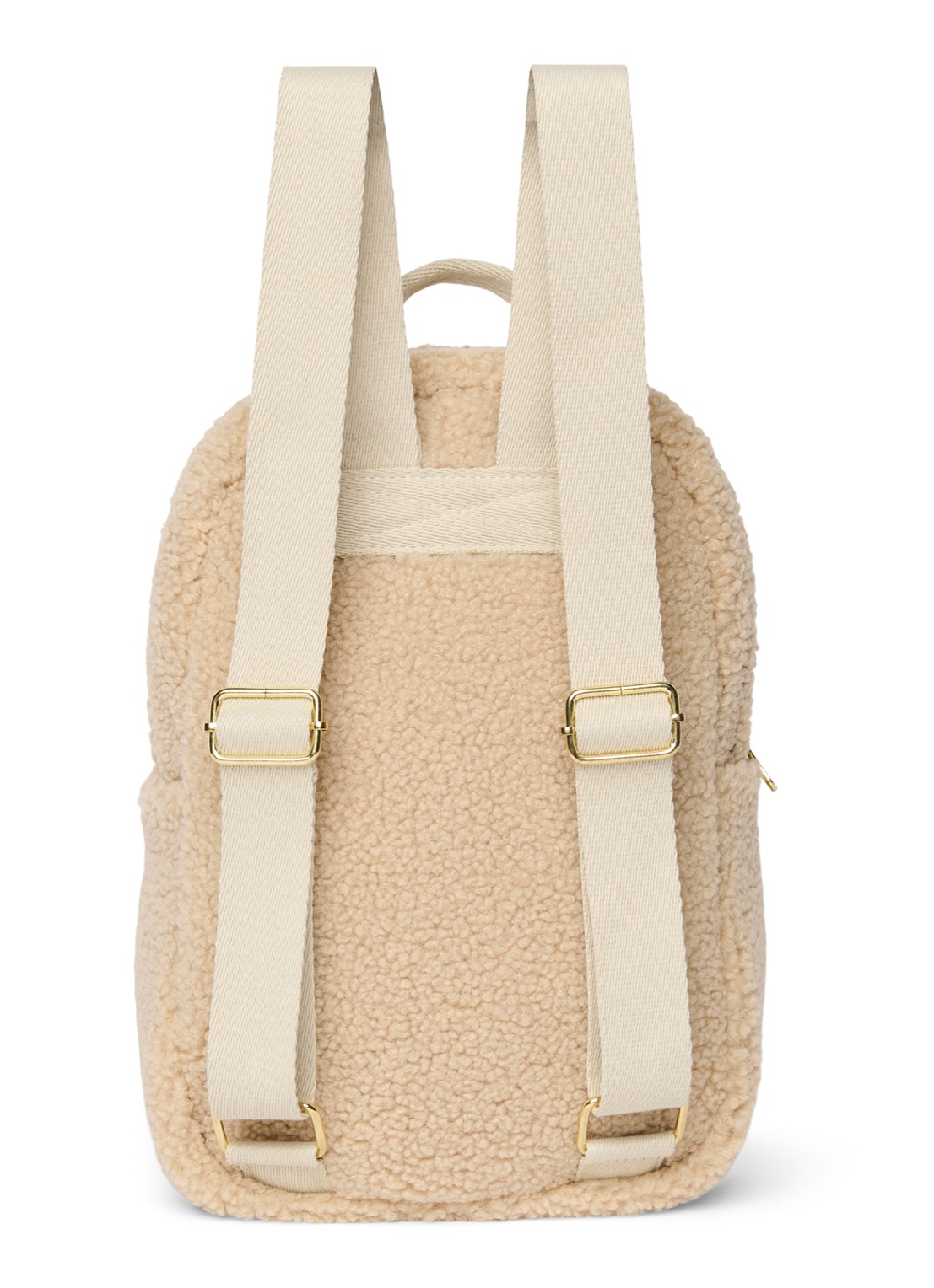 Studio Noos Mini rugzak van teddy - detail 3 beige