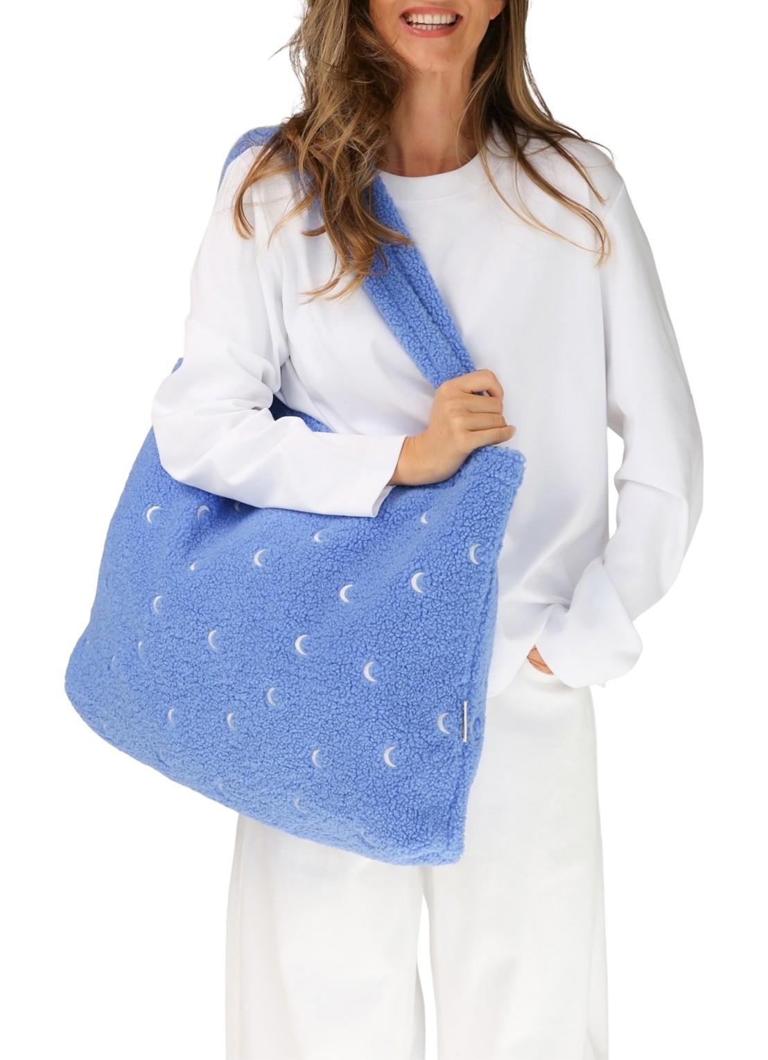 Studio Noos Mom Bag shopper van teddy - voorkant 2 roze