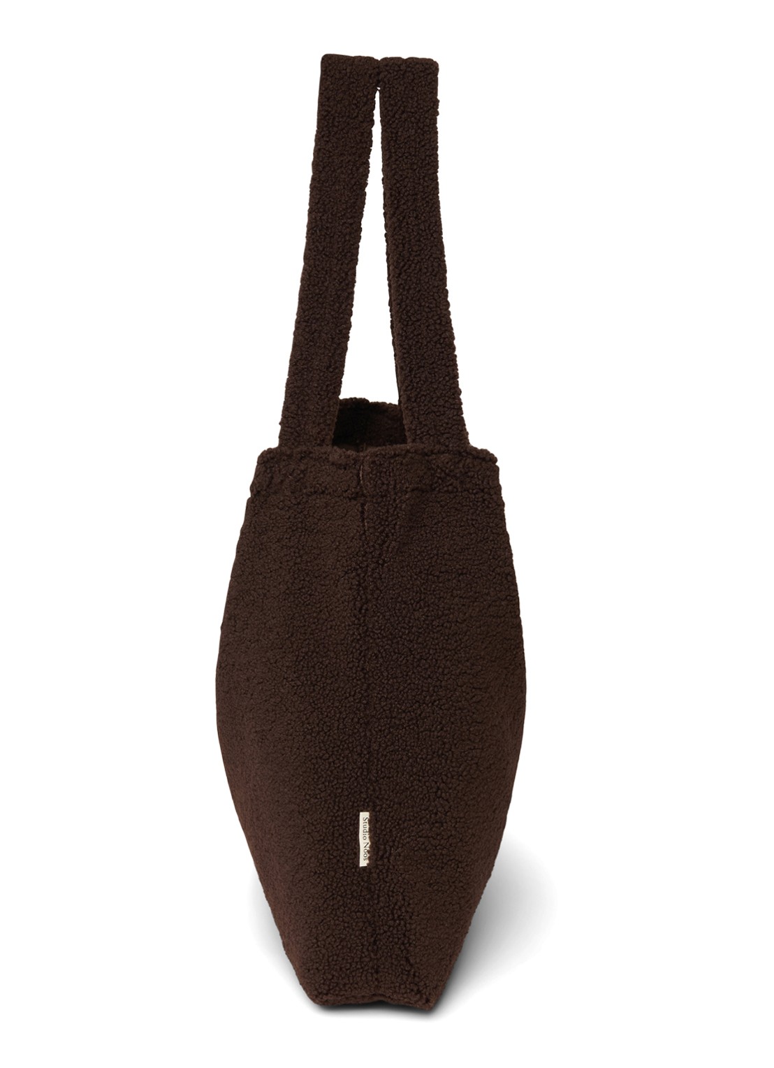 Studio Noos Mom Bag shopper van teddy - detail chocoladebruin