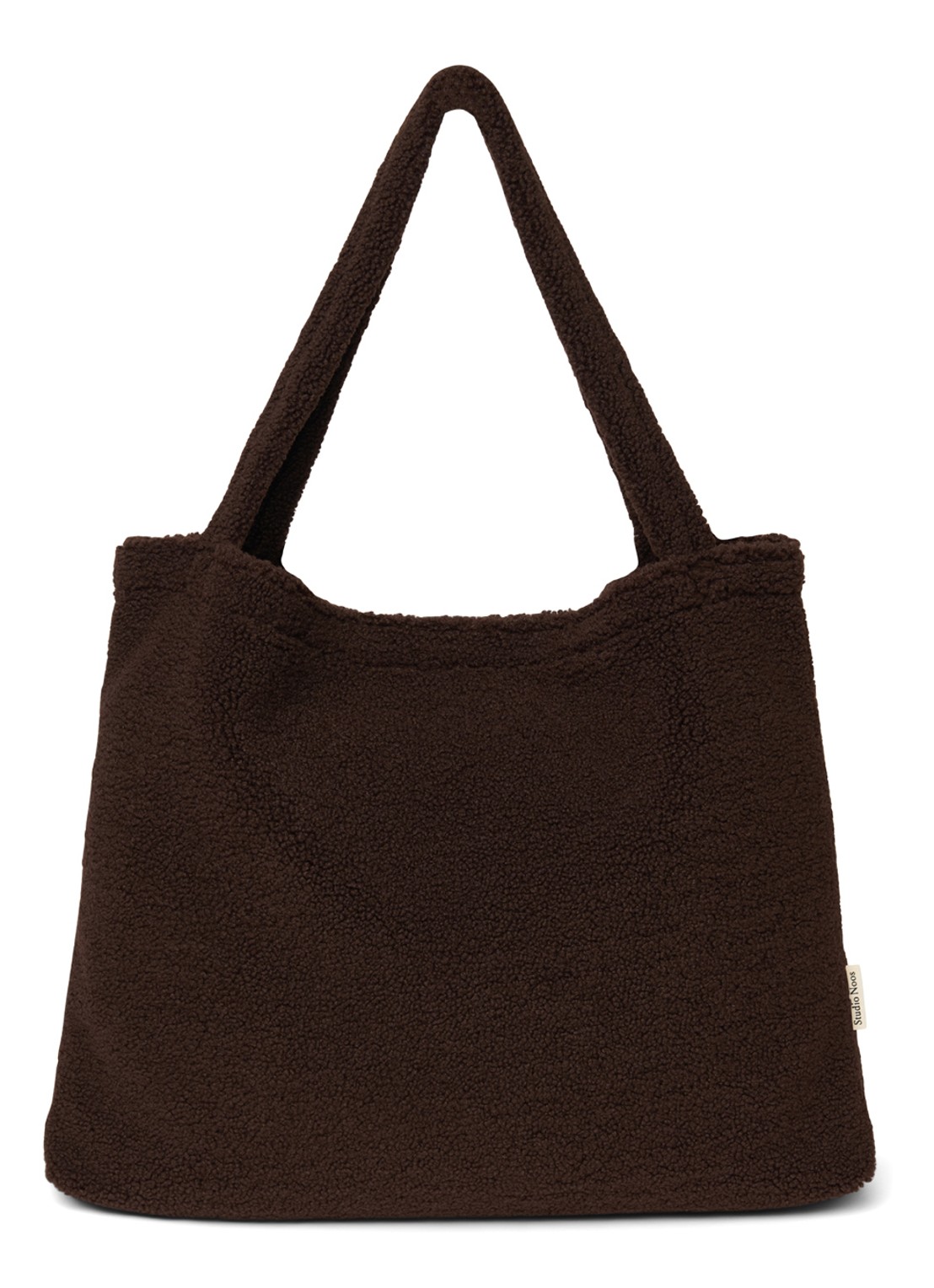 Studio Noos Mom Bag shopper van teddy - voorkant 5 chocoladebruin