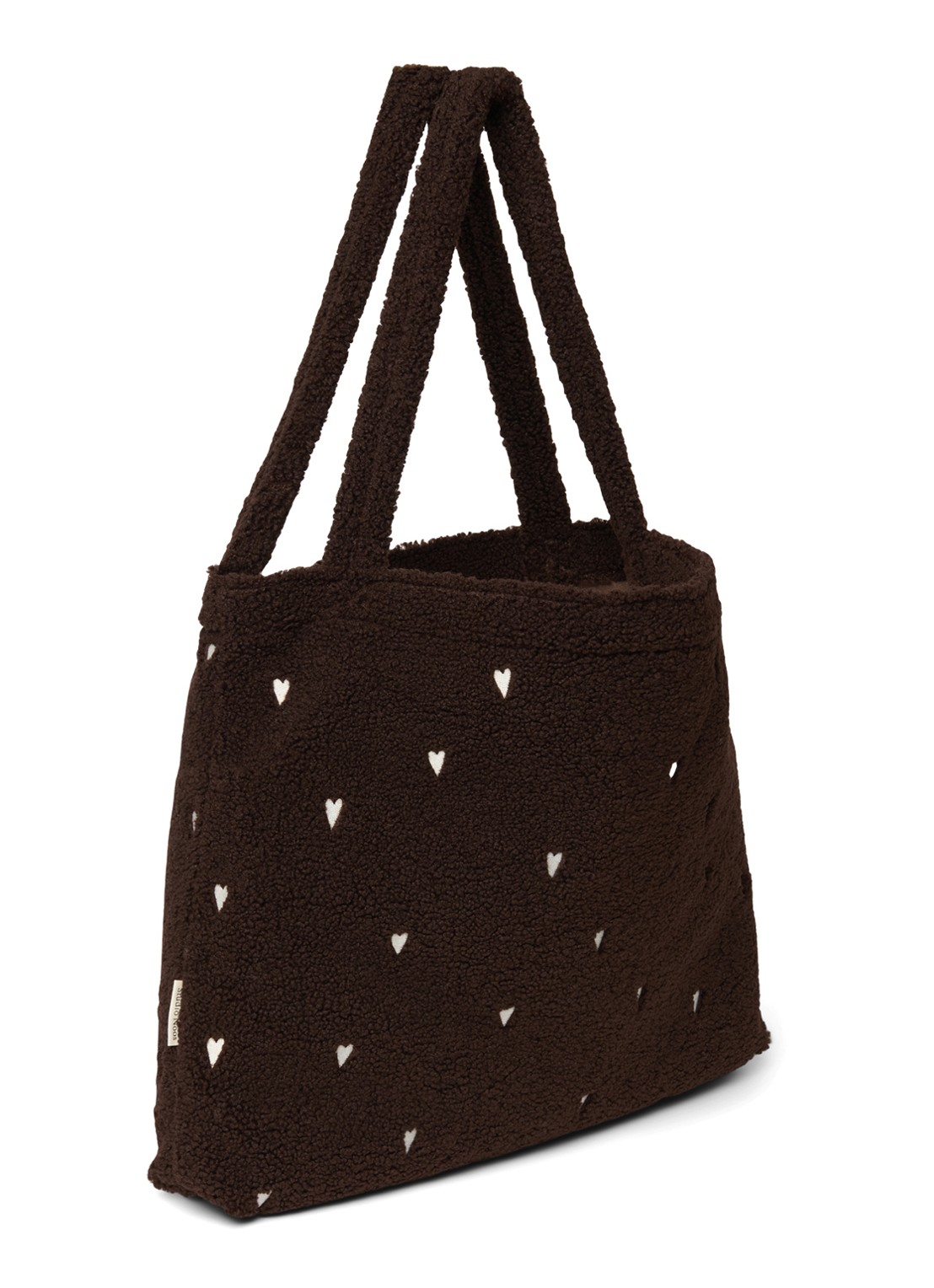 Studio Noos Mom Bag shopper van teddy - achterkant 4 chocoladebruin