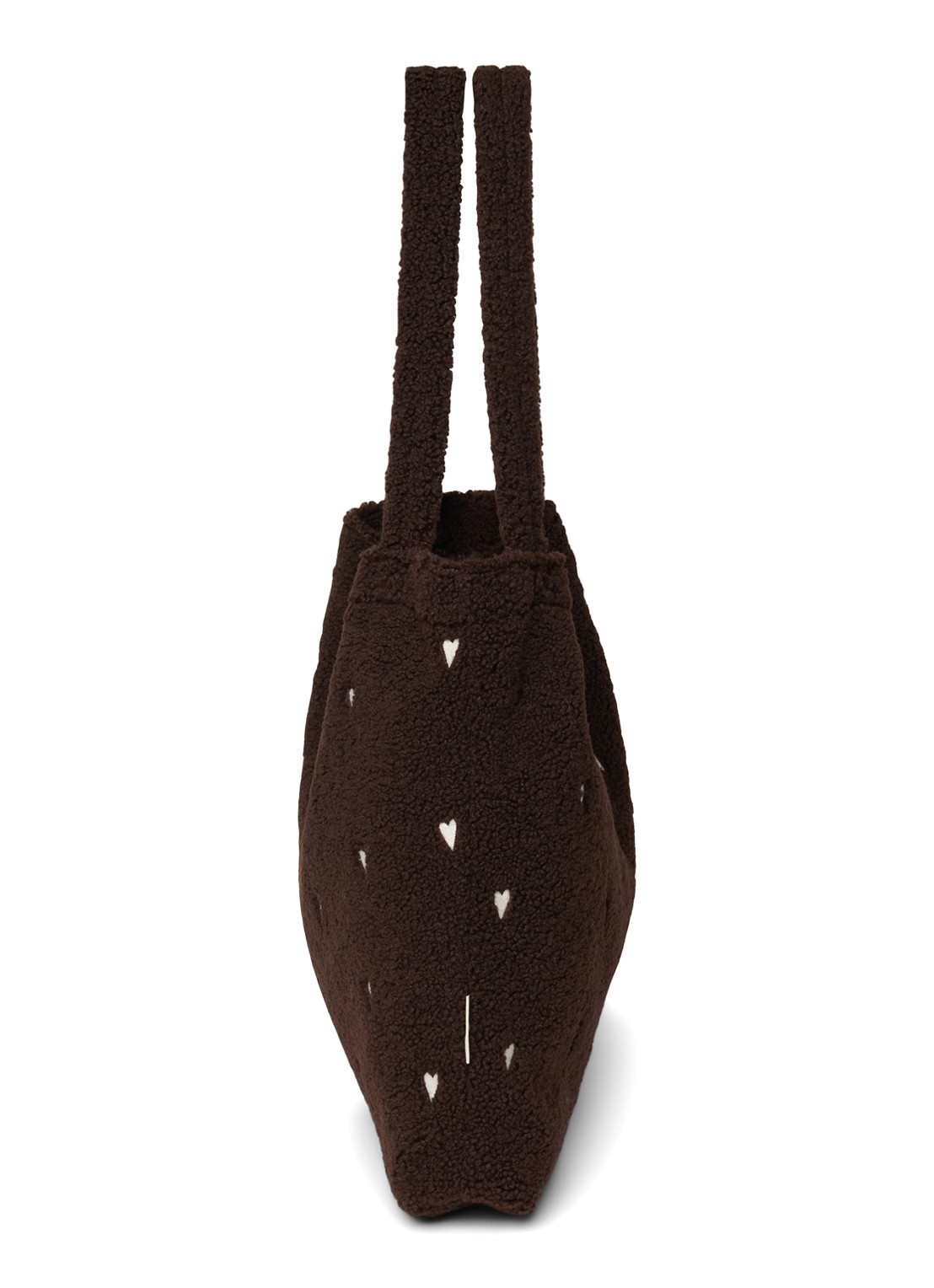 Studio Noos Mom Bag shopper van teddy - detail chocoladebruin