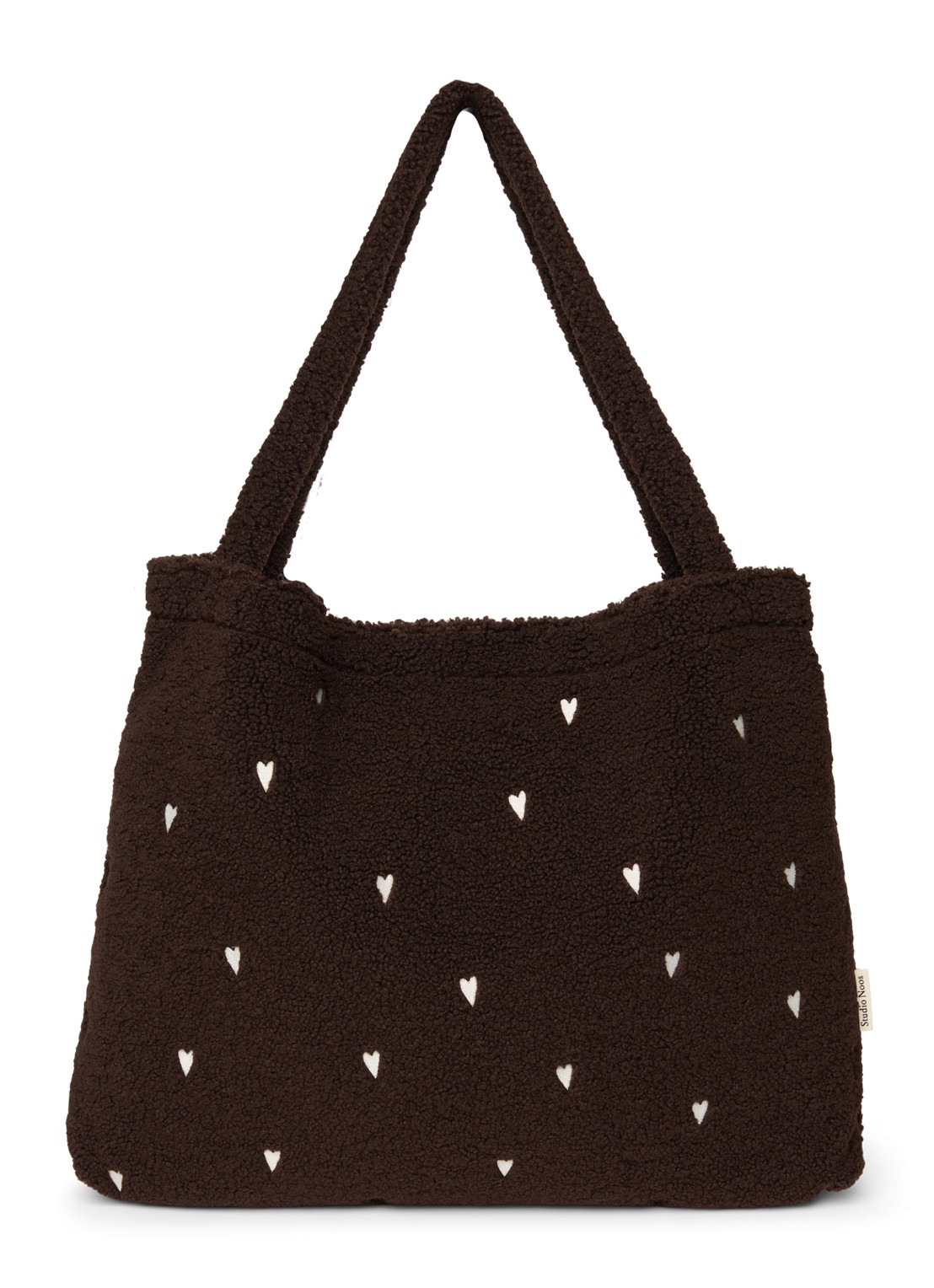 Studio Noos Mom Bag shopper van teddy - voorkant 5 chocoladebruin