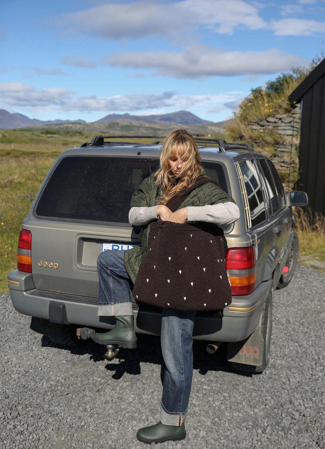 Studio Noos Mom Bag shopper van teddy - voorkant 6 chocoladebruin