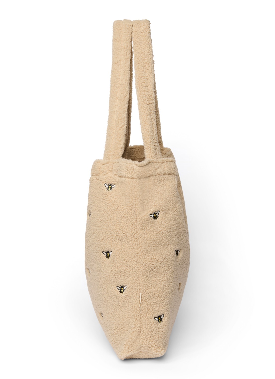 Studio Noos Mom Bag shopper van teddy - achterkant beige