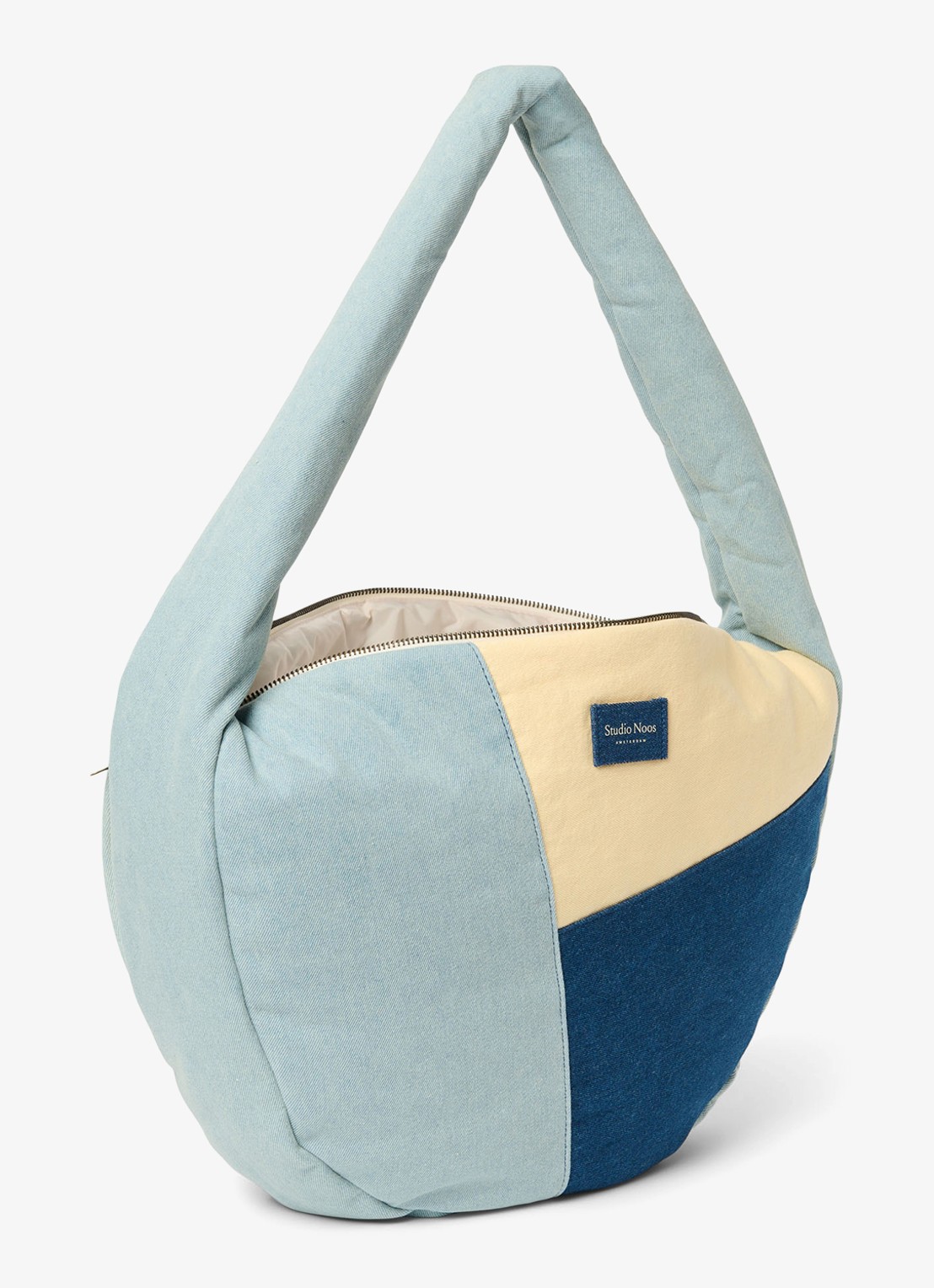 Studio Noos Patchwork crossbodytas met logo - detail jeans