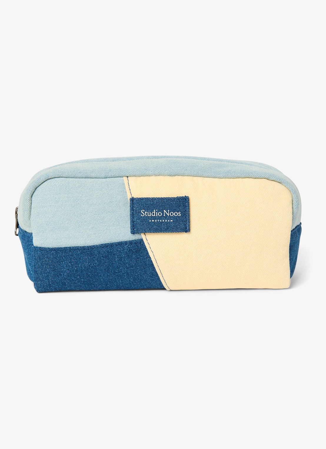 Studio Noos Patchwork etui met logo - voorkant 2 jeans