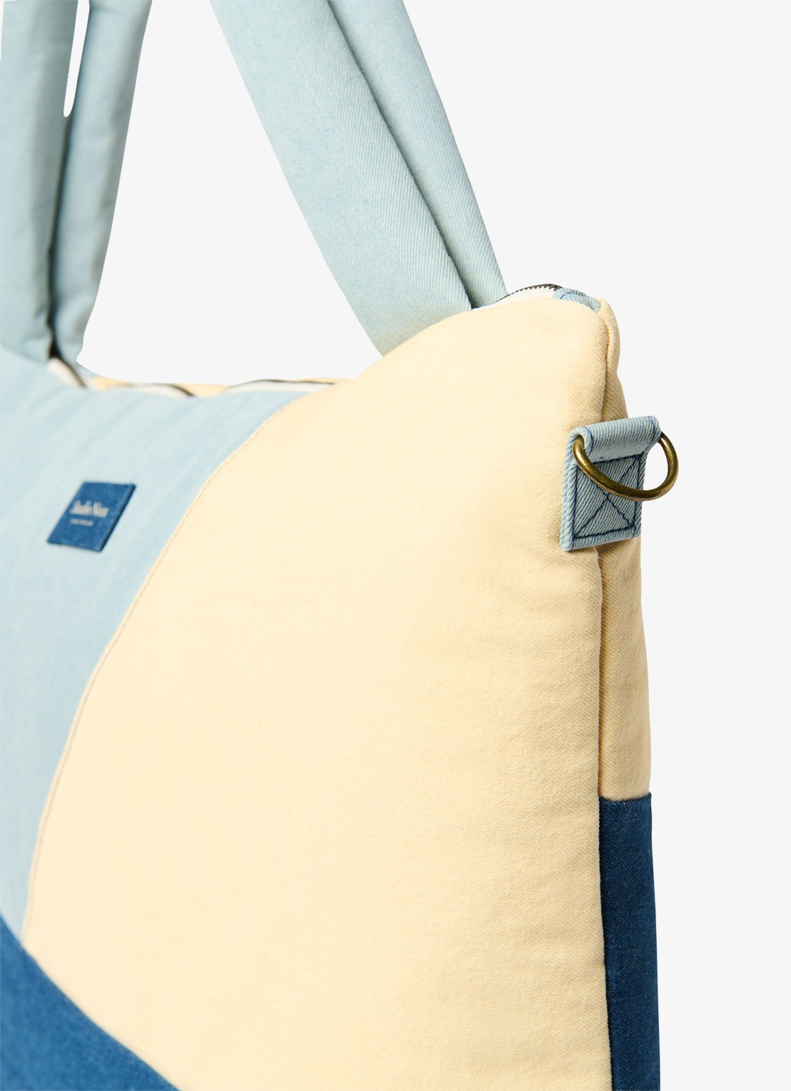 Studio Noos Patchwork luiertas met logo  - detail 5 jeans
