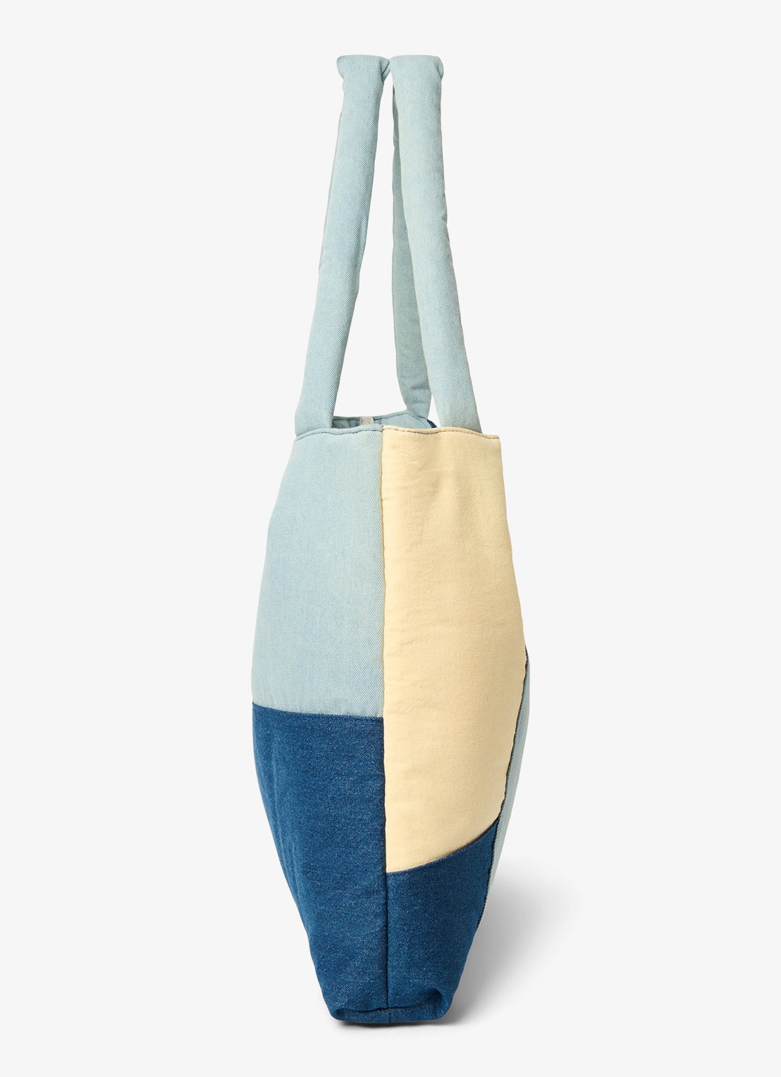 Studio Noos Patchwork Mom Bag met logo - detail 2 jeans