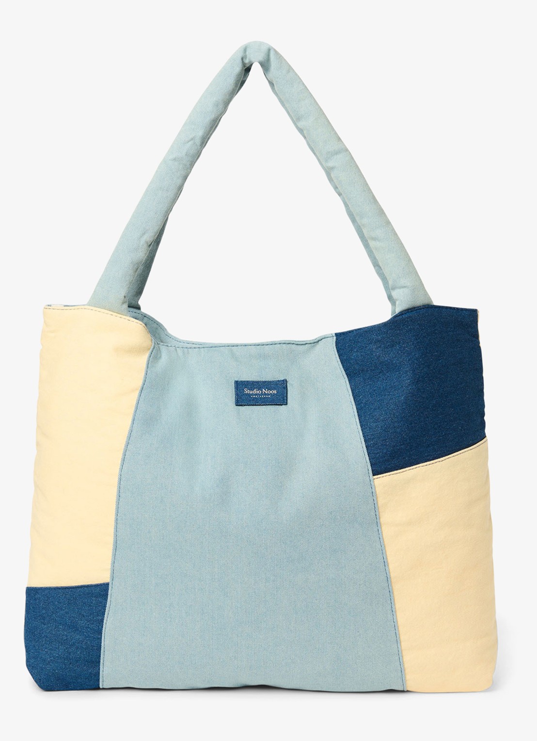 Studio Noos Patchwork Mom Bag met logo - voorkant 5 jeans