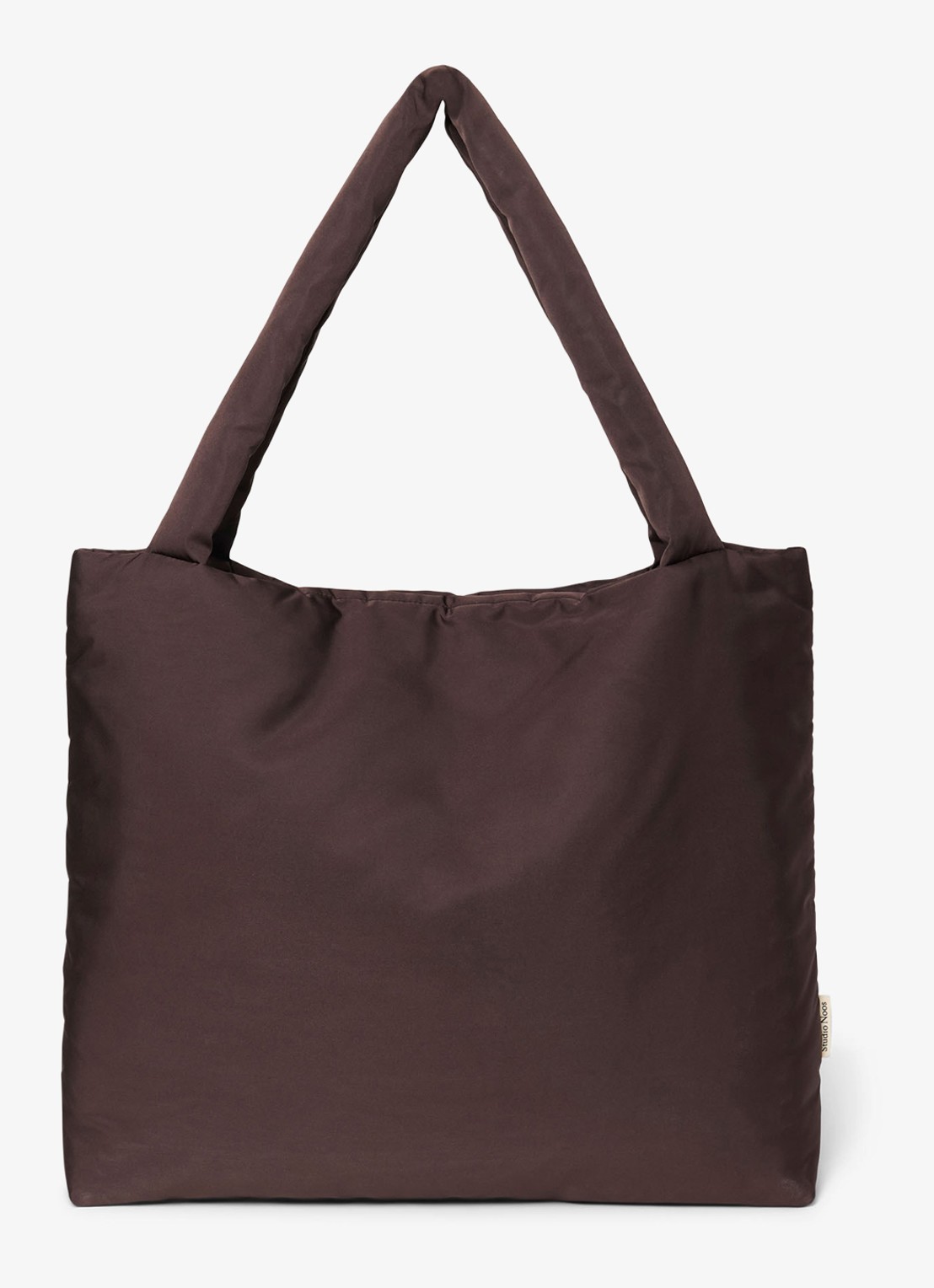 Studio Noos Puffy gewatteerde Mom-Bag met logo - voorkant 4 bruin