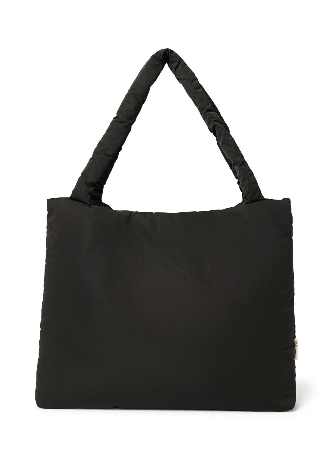 Studio Noos Puffy Mom-Bag met logo - voorkant zwart