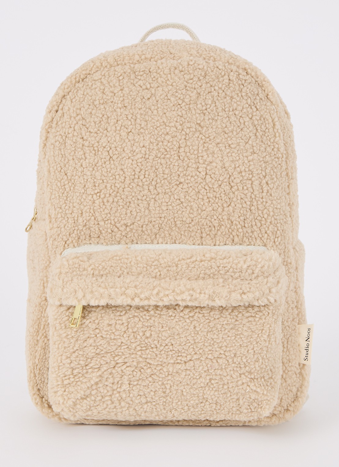 Studio Noos Rugzak van teddy - voorkant 3 beige
