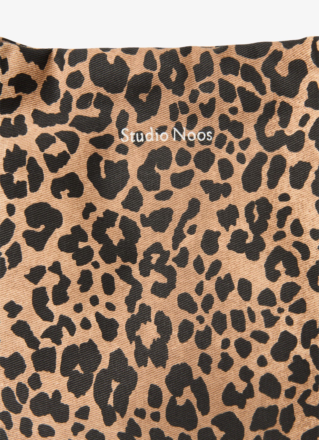 Studio Noos Schoudertas met dierenprint - detail 4 bruin