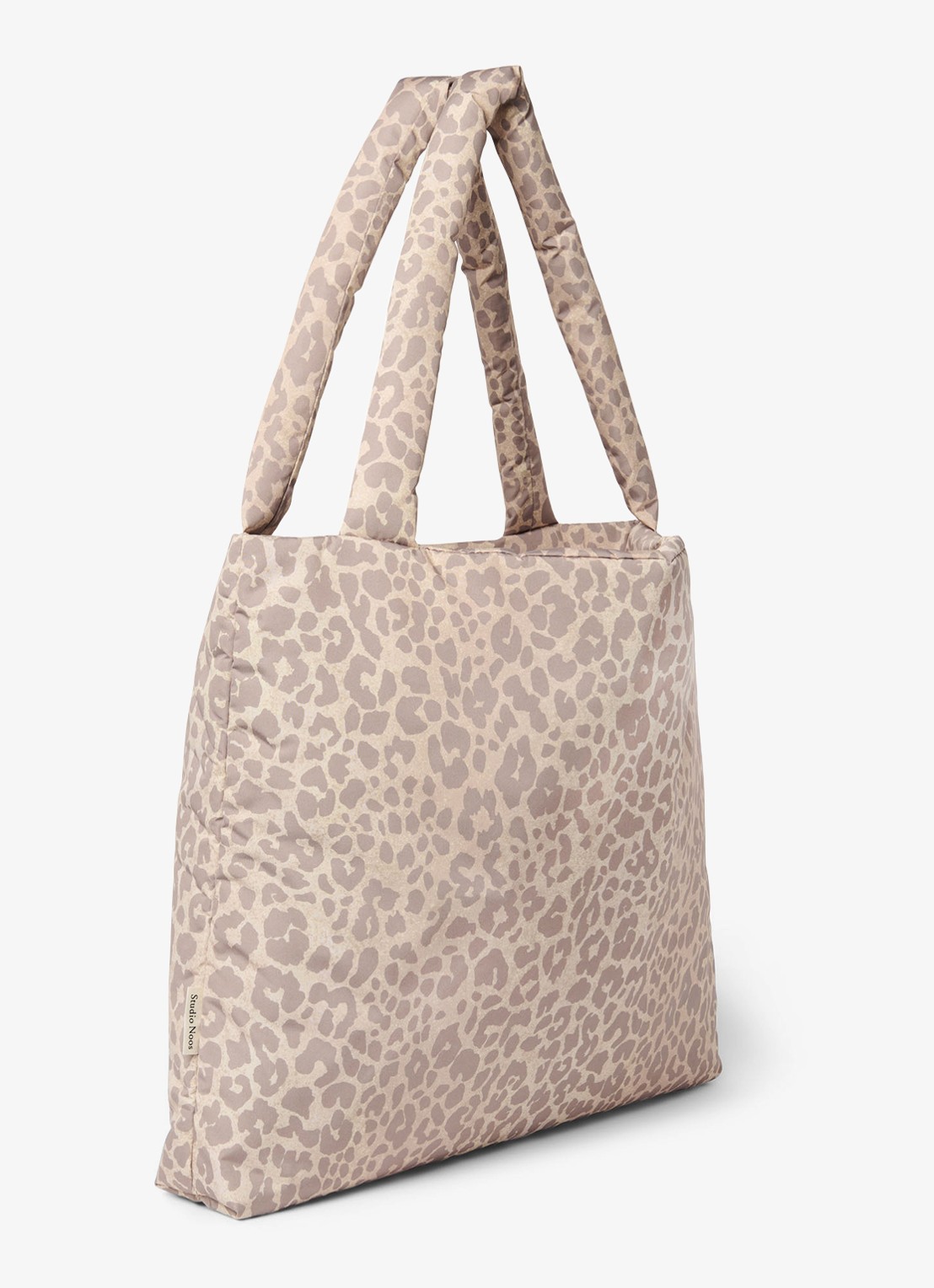 Studio Noos Schoudertas met print - detail beige