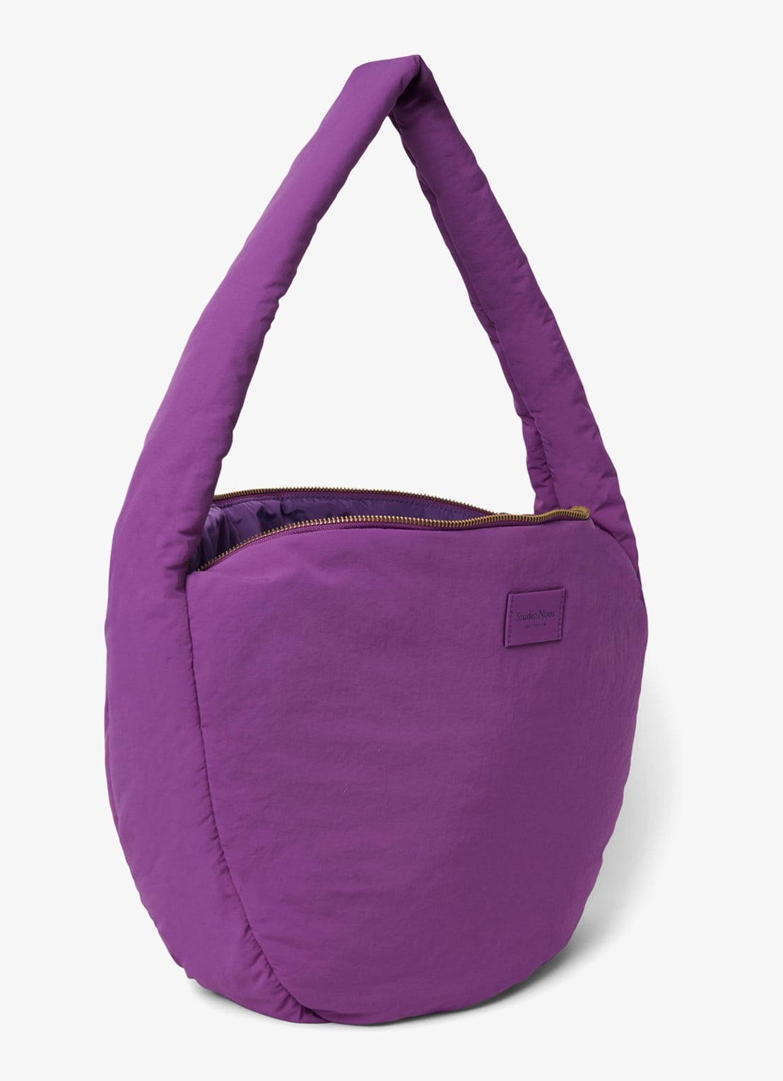 Studio Noos Textured Puffy gewatteerde crossbodytas  - detail 3 paars
