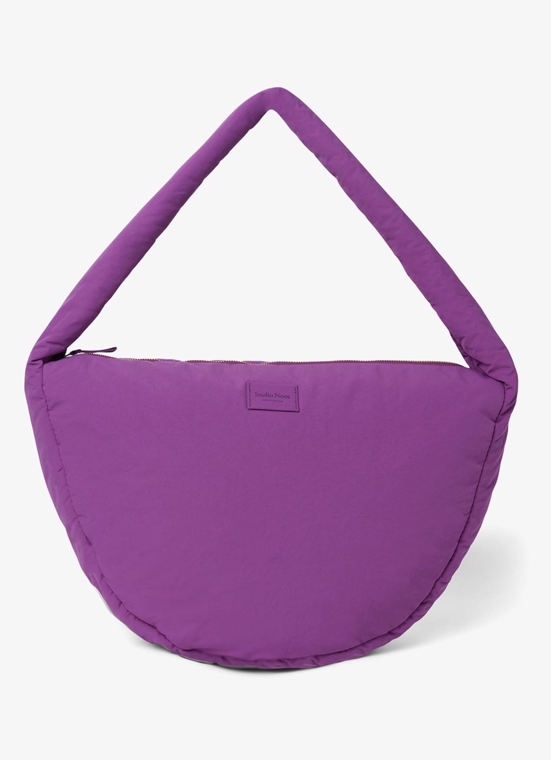 Studio Noos Textured Puffy gewatteerde crossbodytas  - voorkant paars