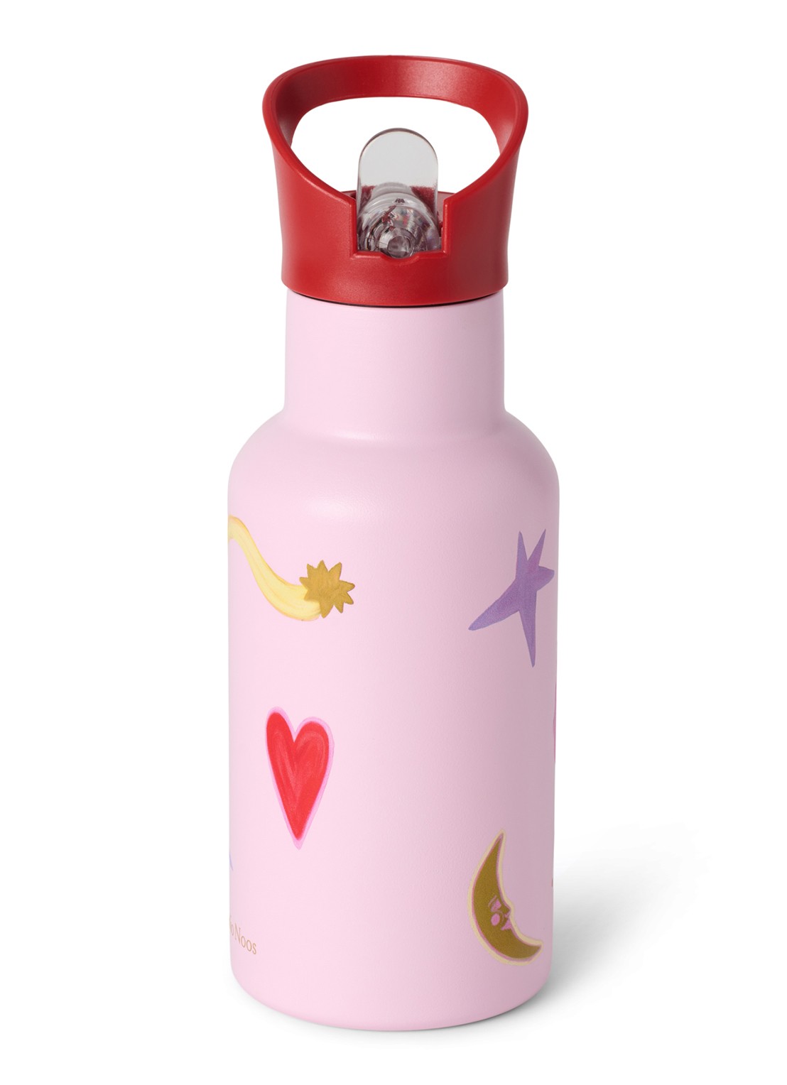 Studio Noos Waterfles met print 35 cl - detail 2 paars