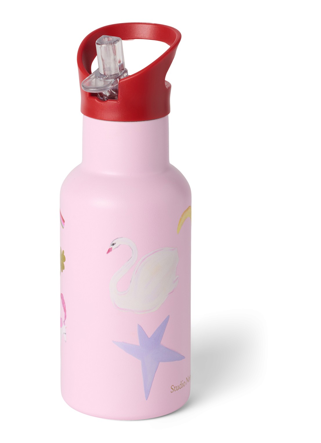 Studio Noos Waterfles met print 35 cl - detail 3 paars