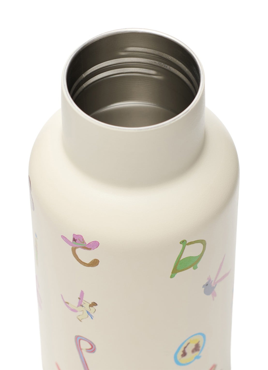 Studio Noos Waterfles met print 35 cl - voorkant 5 gebroken wit