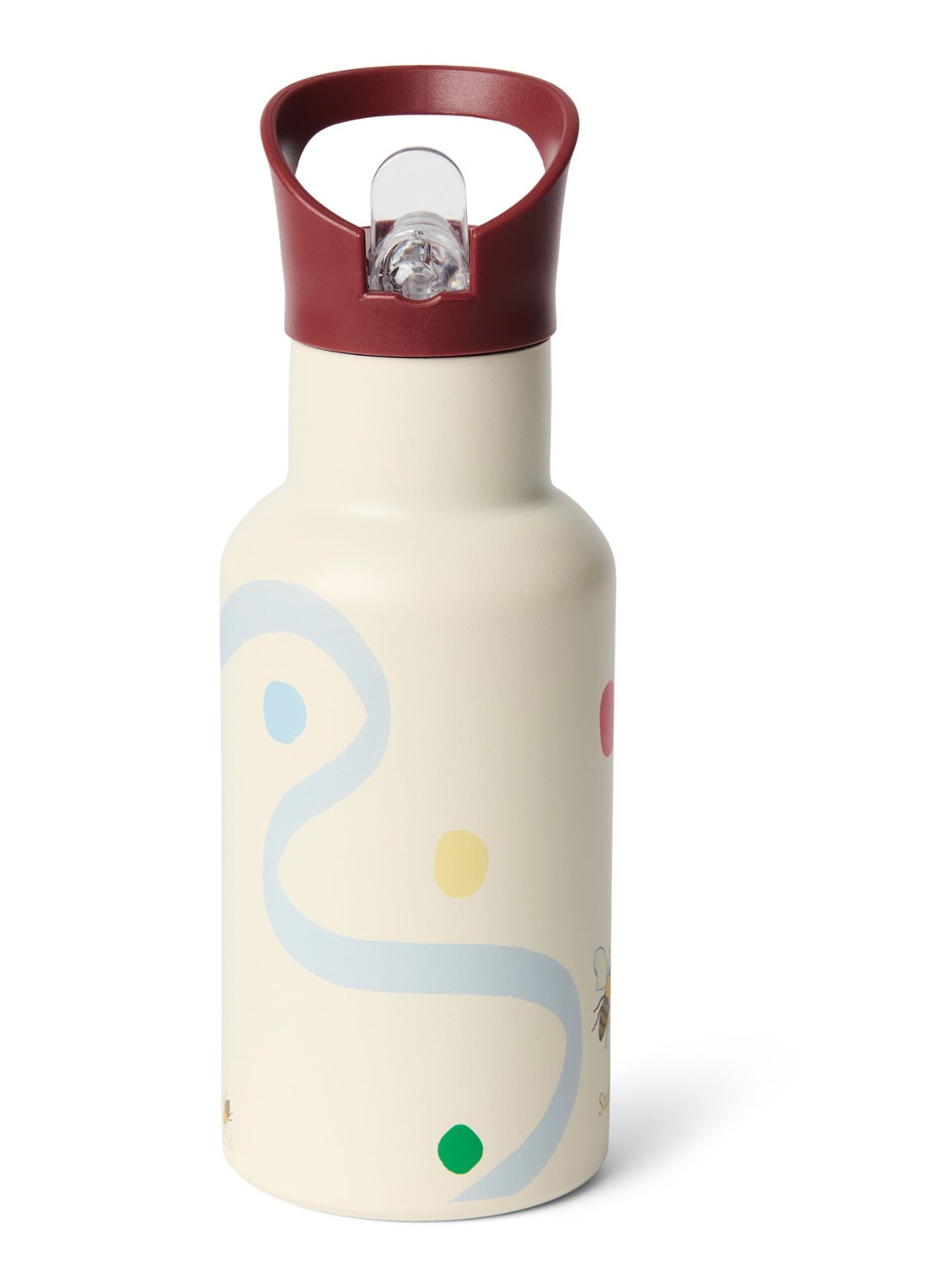 Studio Noos Waterfles met print 35 cl - achterkant 3 beige