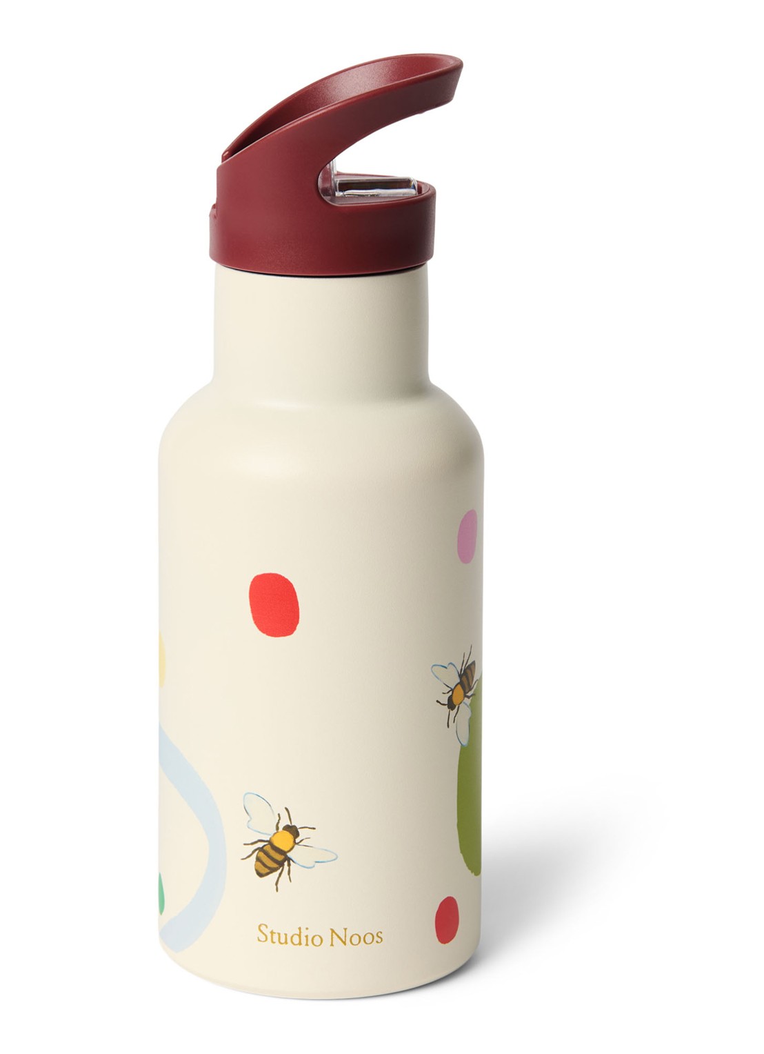 Studio Noos Waterfles met print 35 cl - voorkant 4 beige