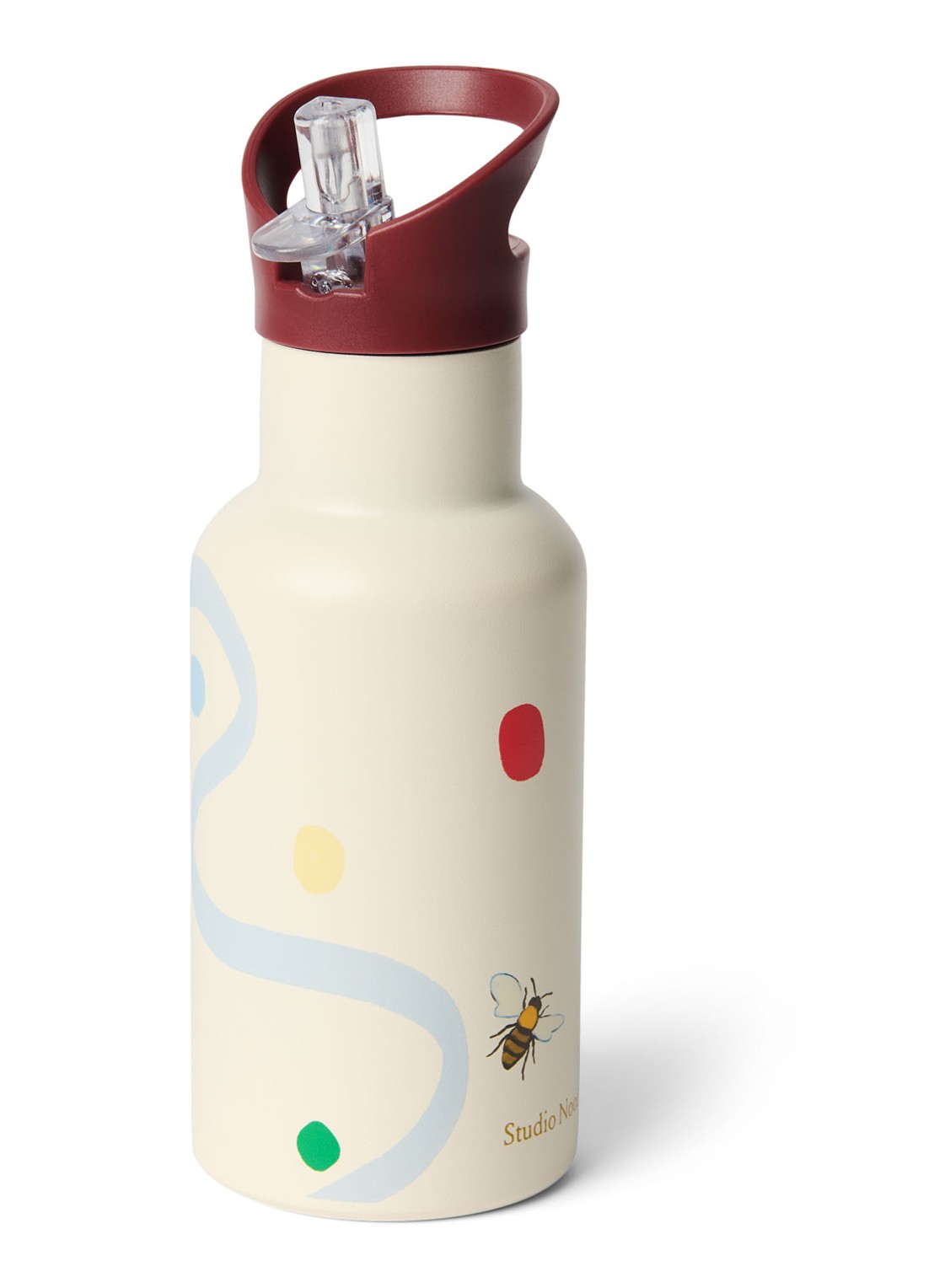 Studio Noos Waterfles met print 35 cl - voorkant 5 beige