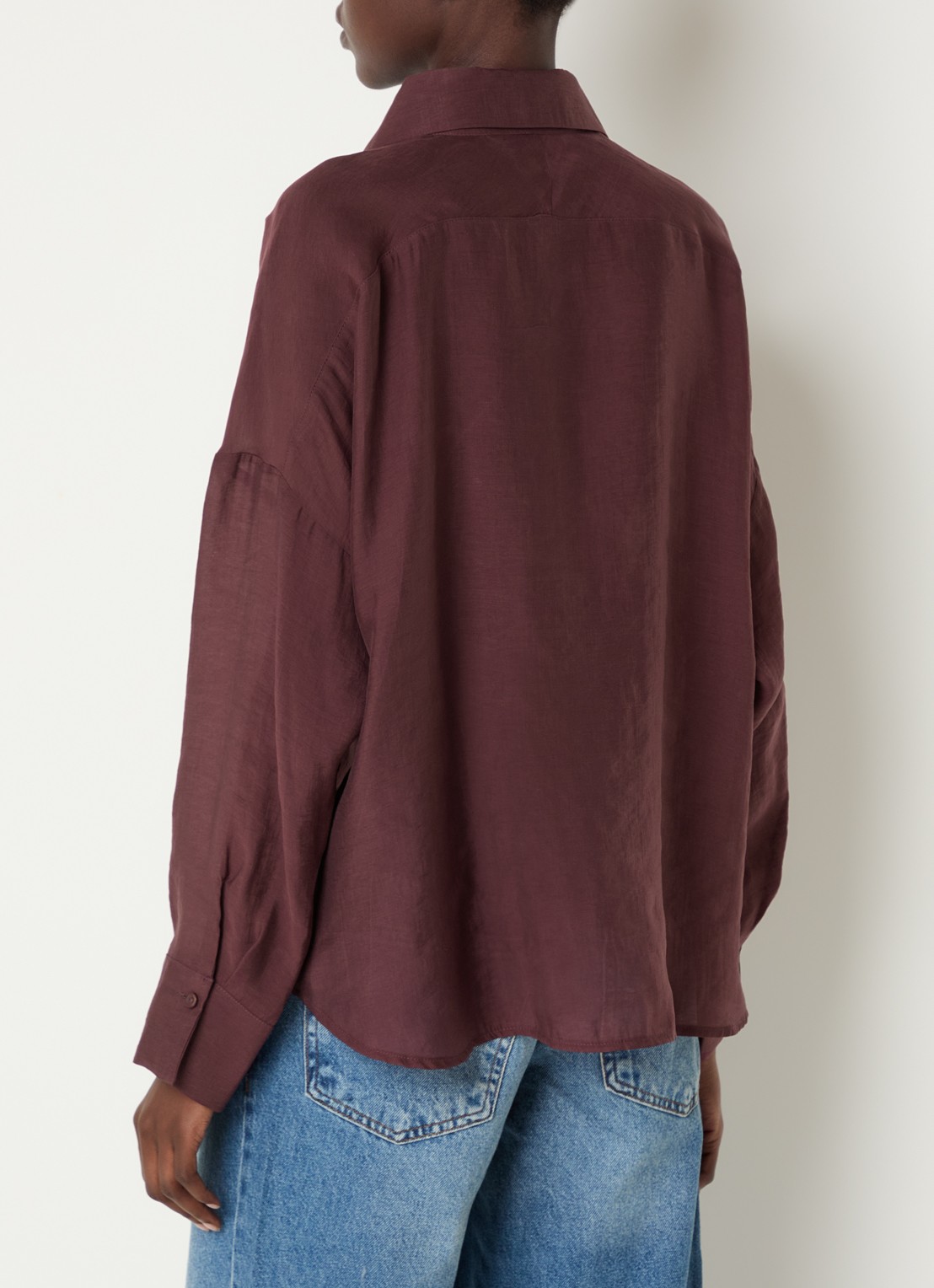 Summum Blouse met applicatie - achterkant 2 donkerrood