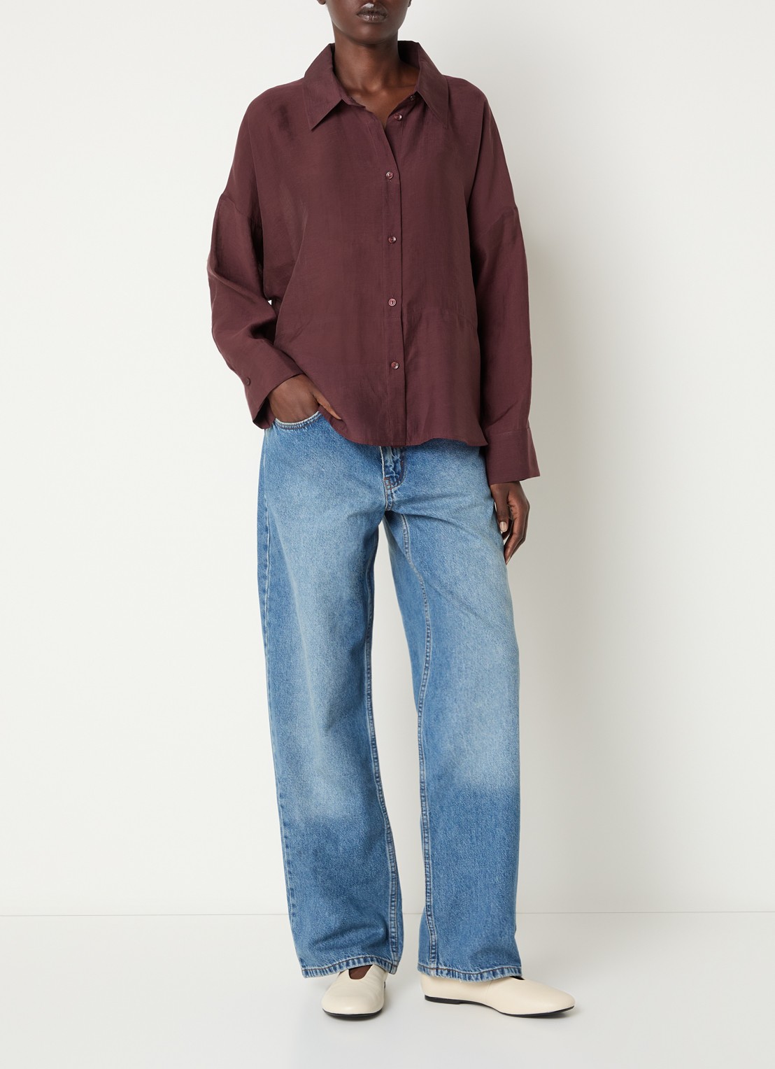 Summum Blouse met applicatie - voorkant 4 donkerrood