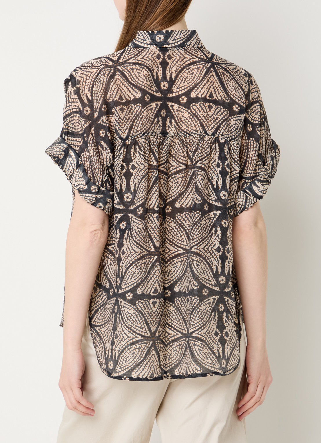 Summum Blouse met grafische print - achterkant 4 zwart