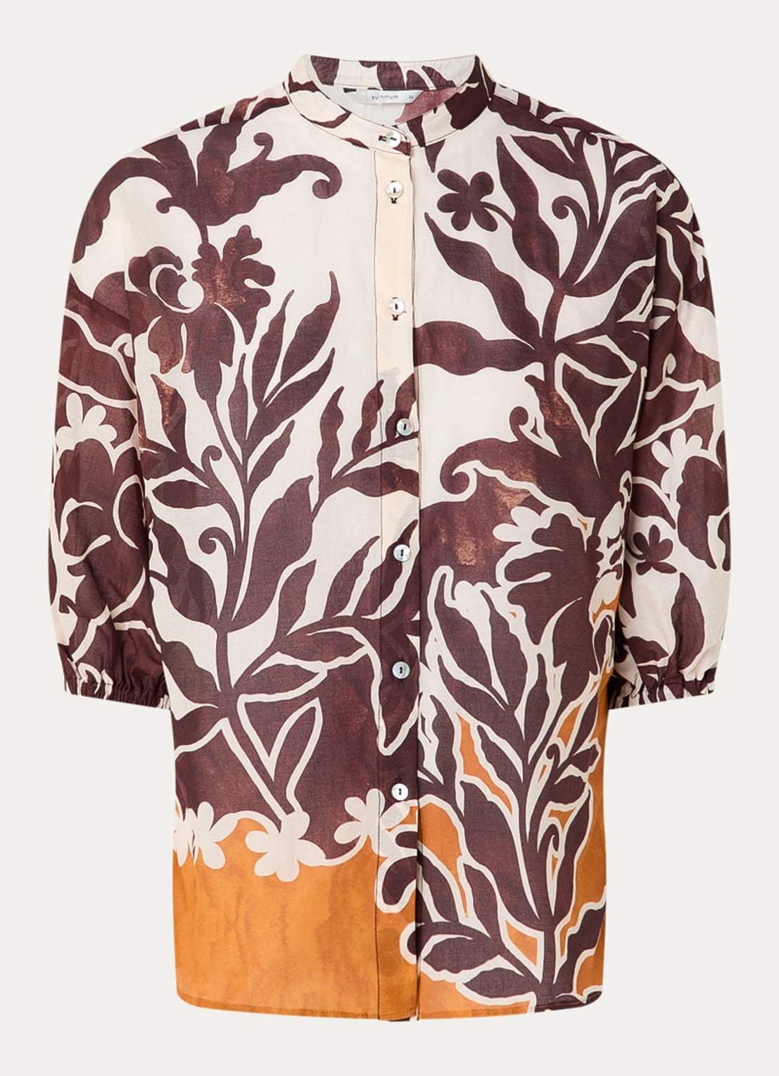 Summum Blouse met print - voorkant 2 bruin