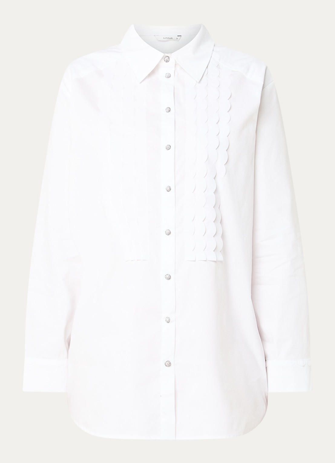 Summum Blouse met ruches - voorkant wit